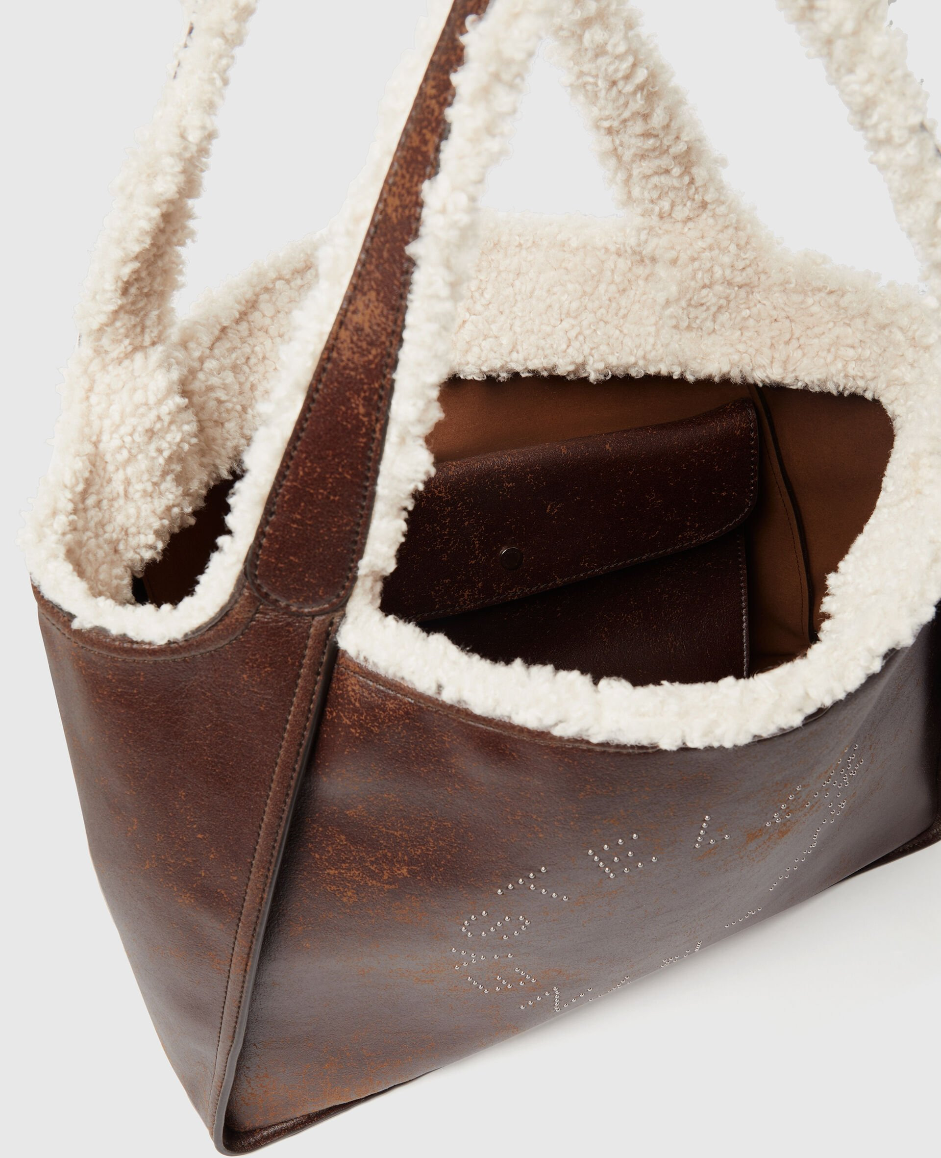 Logo Plush-Lined Tote Bag - 5