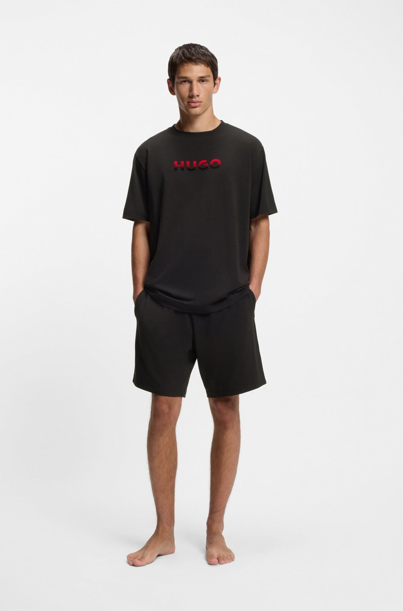HUGO GRADIENT-LOGO PYJAMA T-SHIRT IN A COTTON BLEND outlook