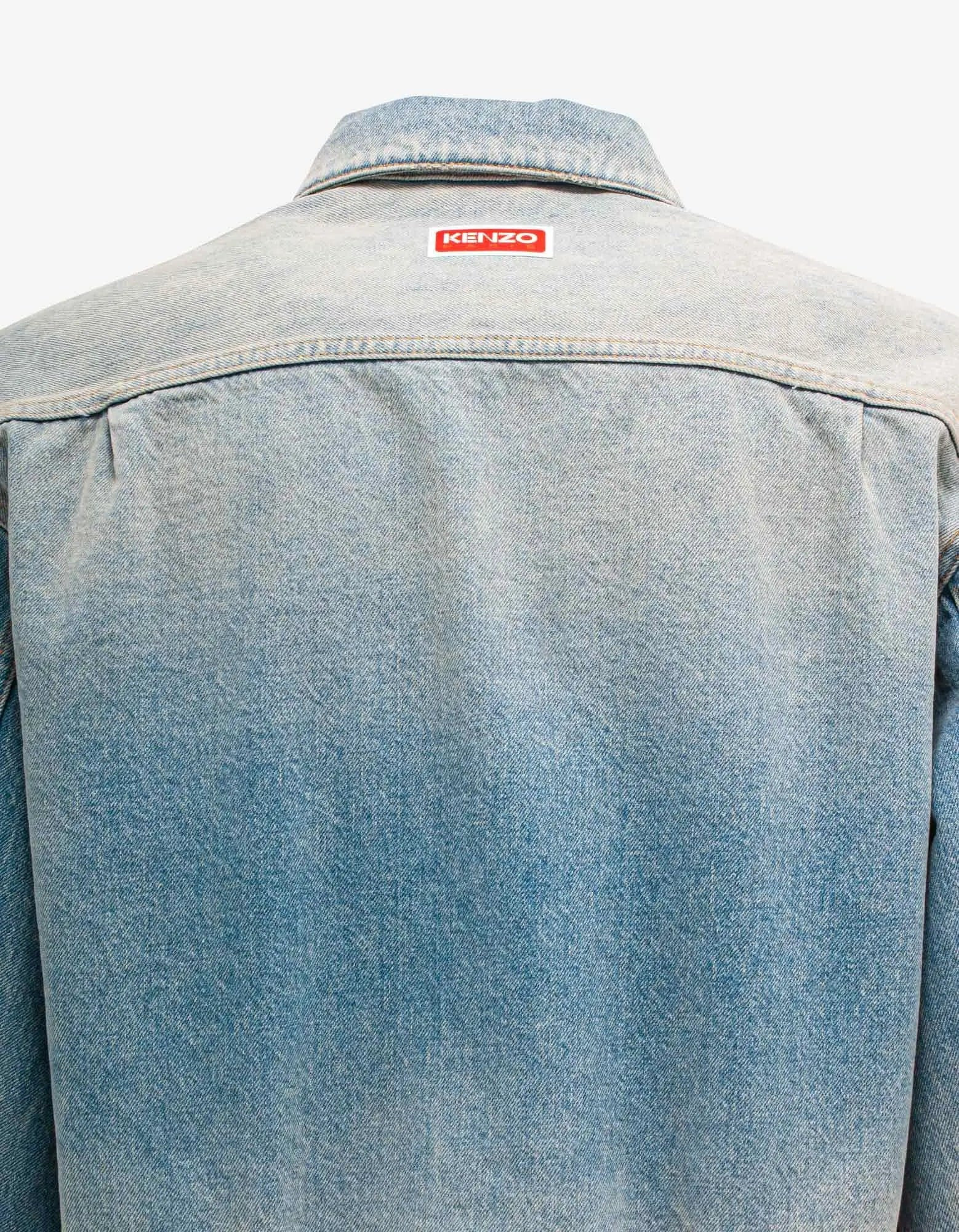 Kenzo Blue Stonewash Denim Jacket - 4