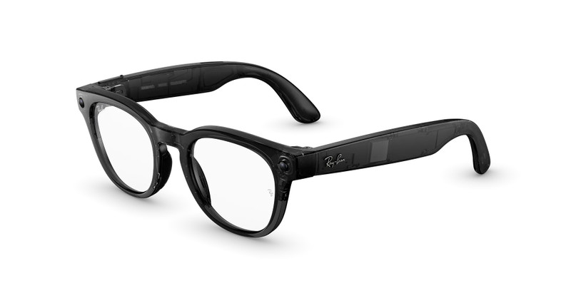 Ray-Ban Ray-Ban Meta Scriber Optics (Gen 2), Shiny Transparent Black, Clear Lenses outlook
