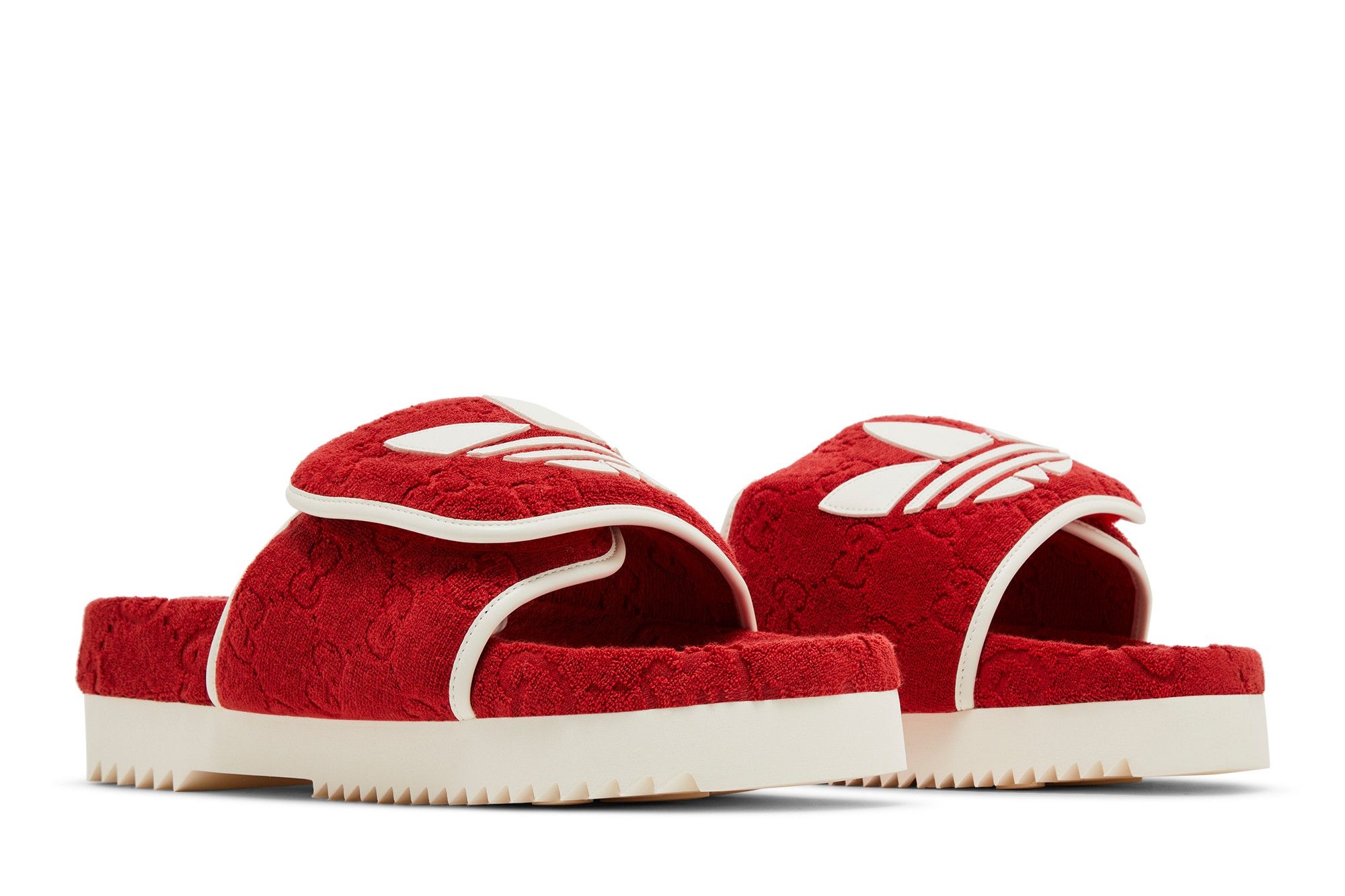 Adidas x Gucci GG Platform Sandal 'Red Cotton Sponge' - 8