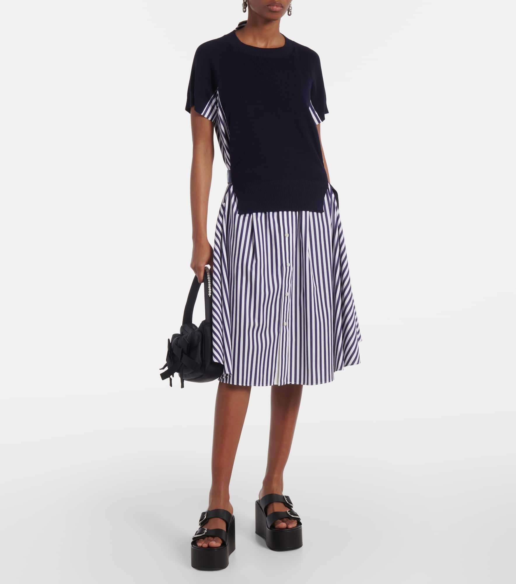 Striped cotton midi dress - 2