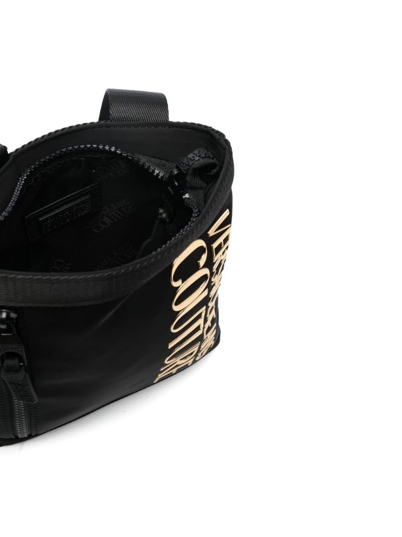 metallic-logo crossbody bag - 5