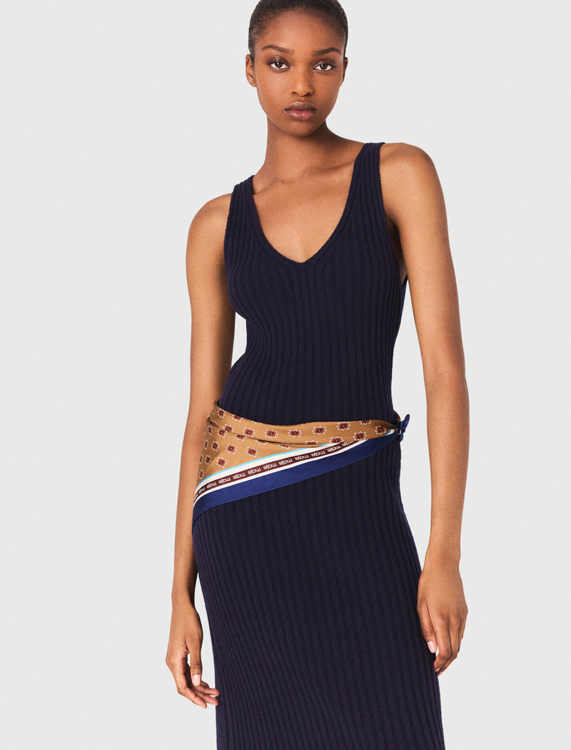 Knit maxi dress with removable sweater 9