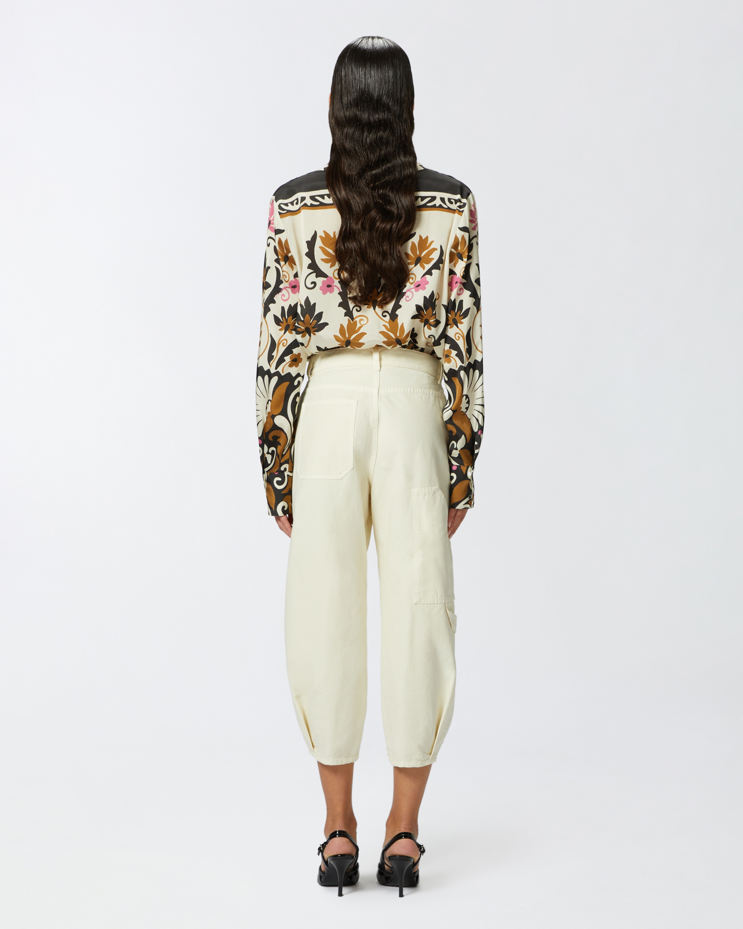 COTTON CANVAS BALLOON TROUSERS - 4