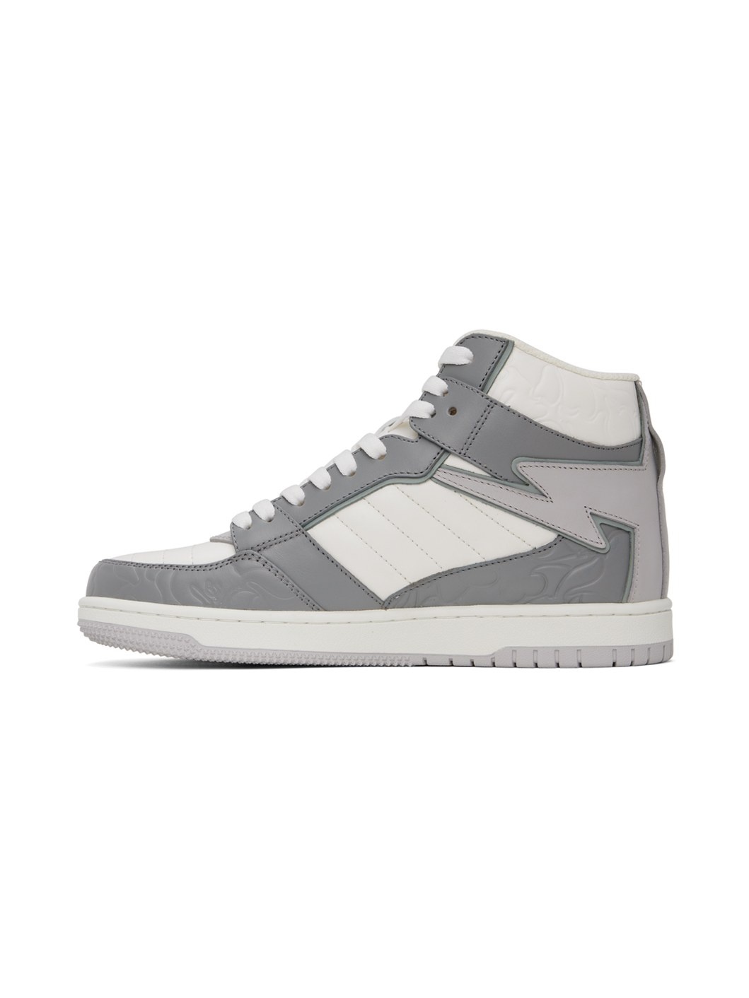 Gray & White STA 88 Mid #1 M1 Sneakers - 3