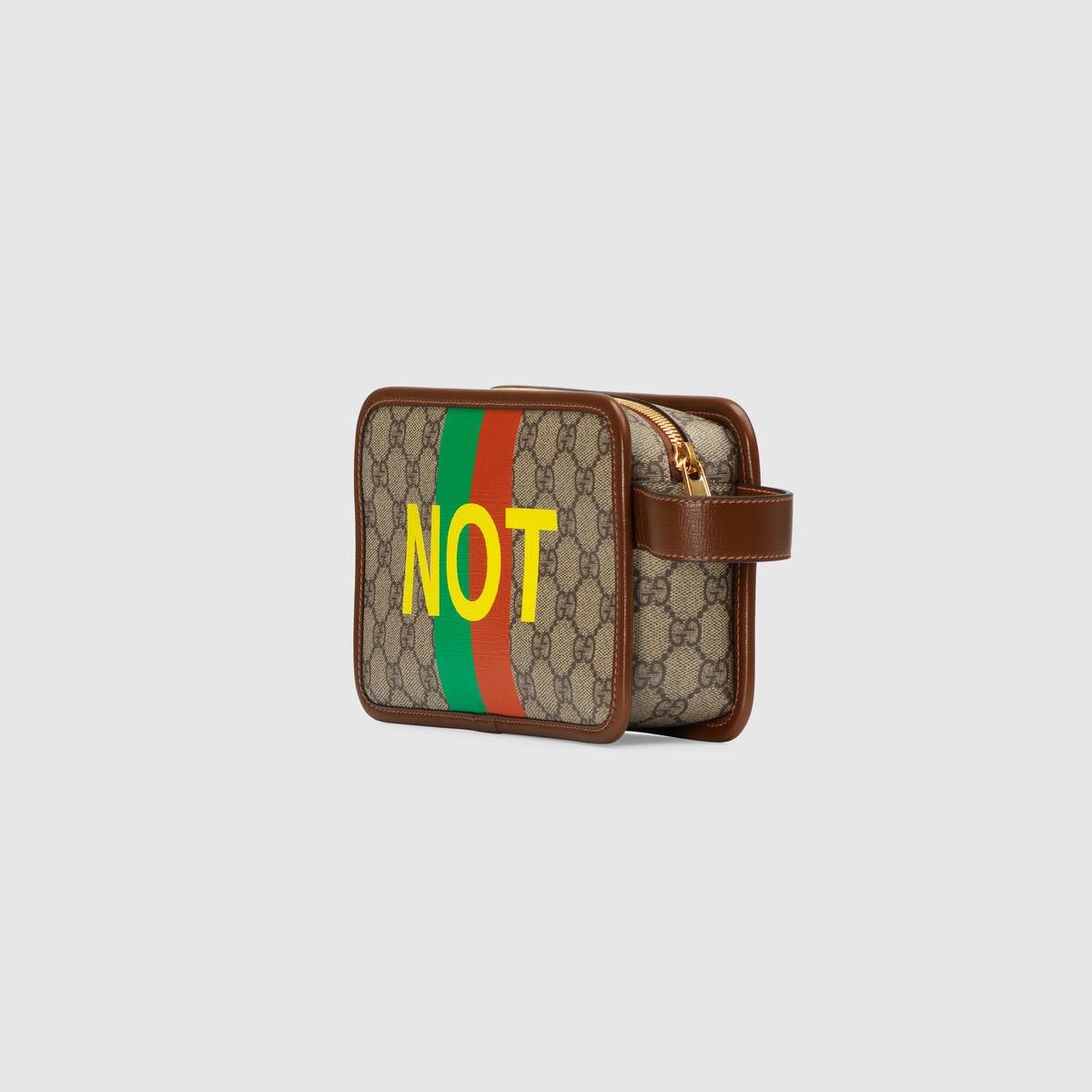 'Fake/Not' print cosmetic case - 9