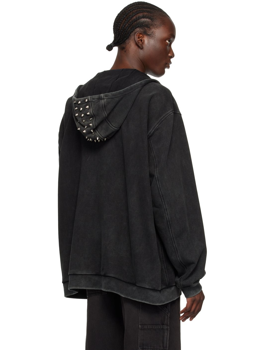 Black Studded Hoodie - 3