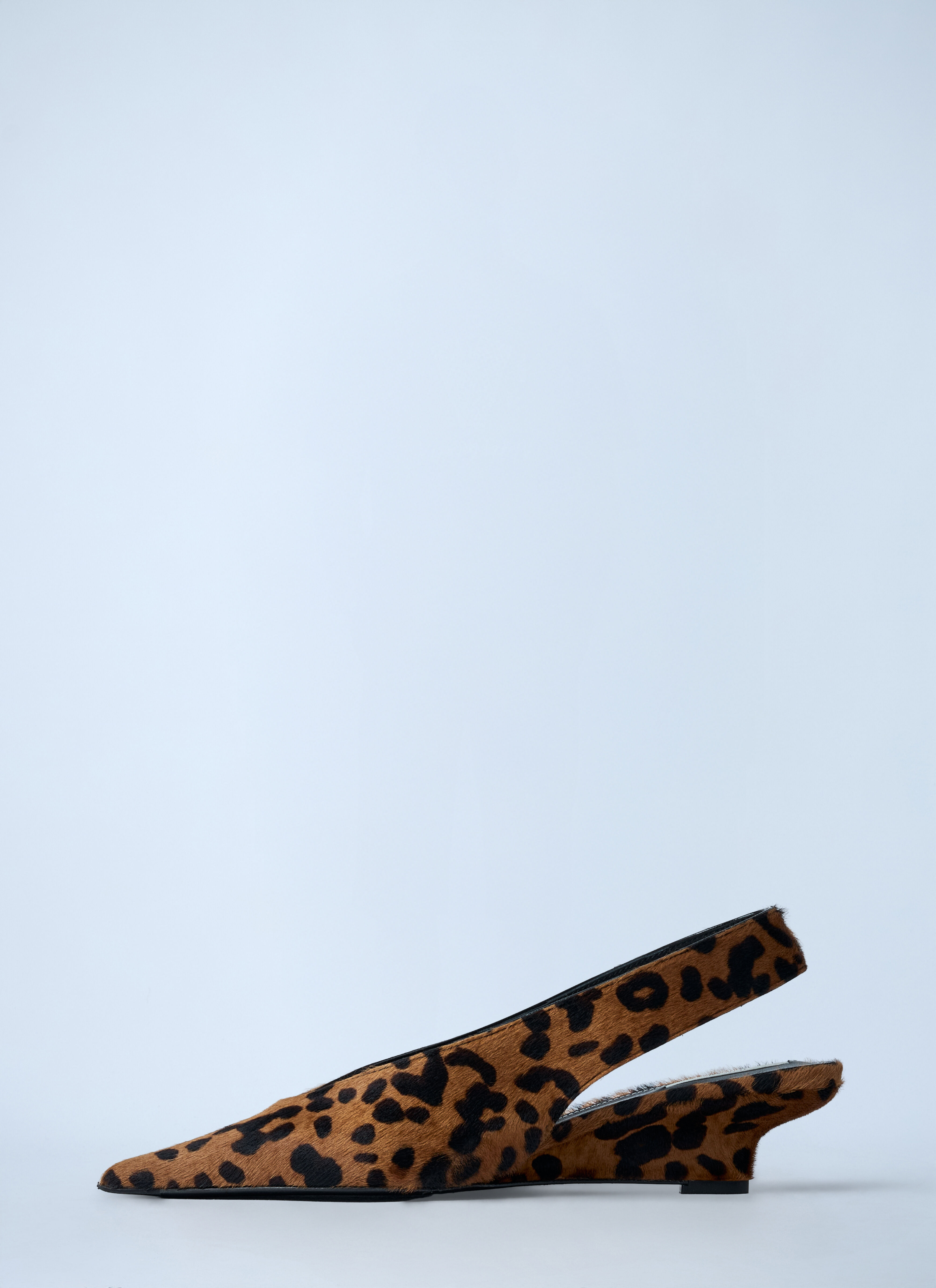 Leather Pointed Wedge-Heels - 4
