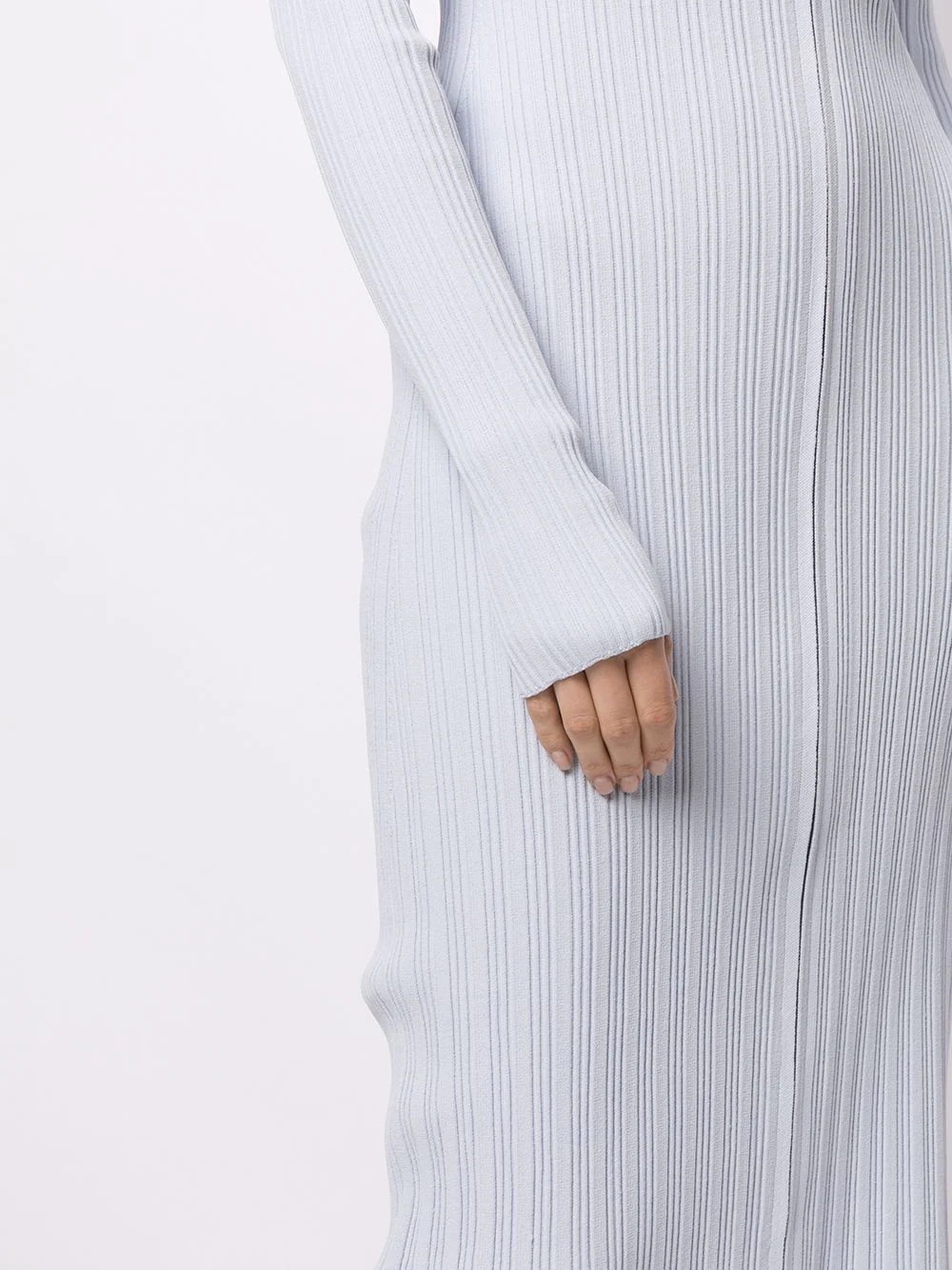 ribbed knitted cardigan dress - 5