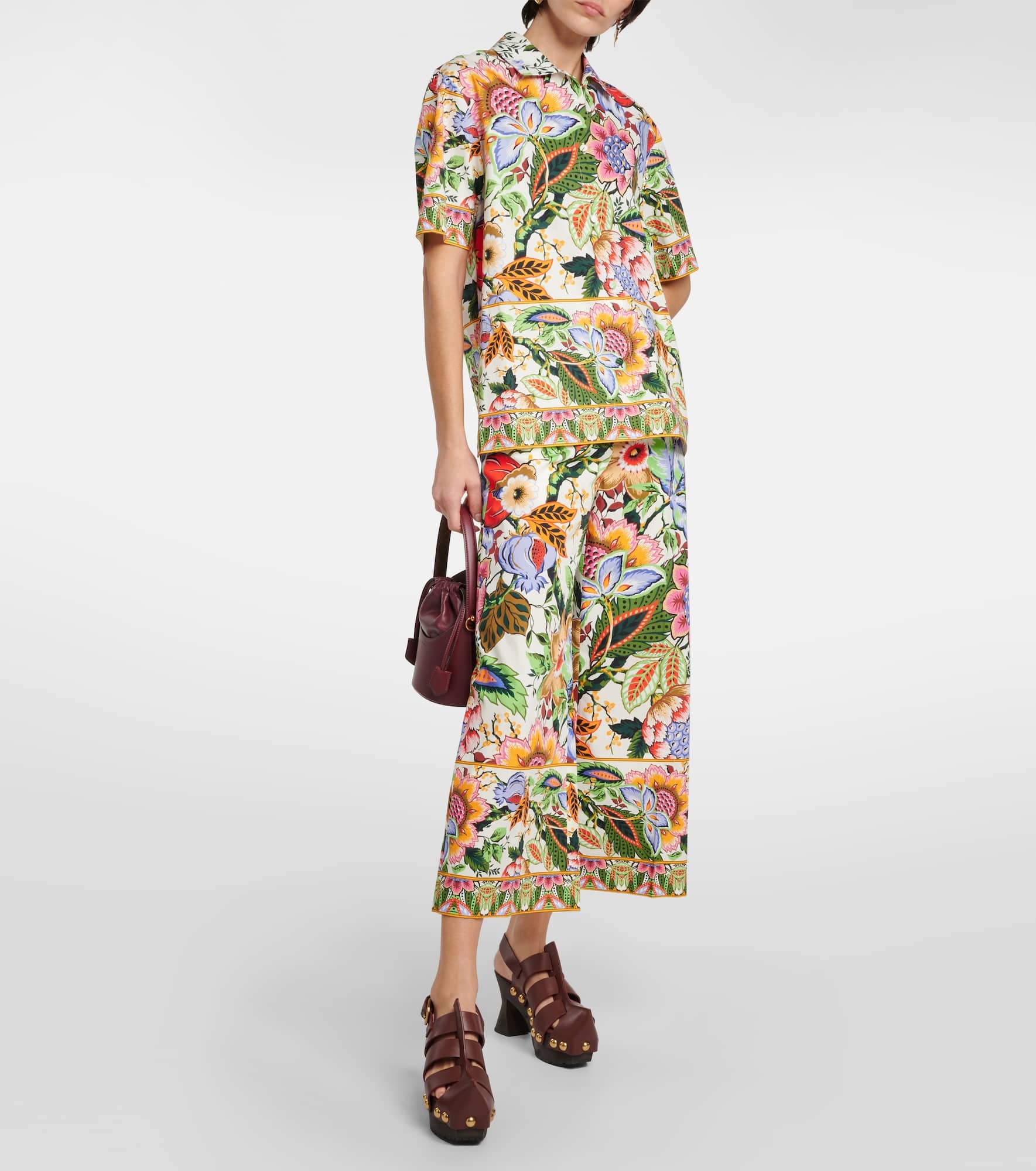 Floral cotton culottes - 2