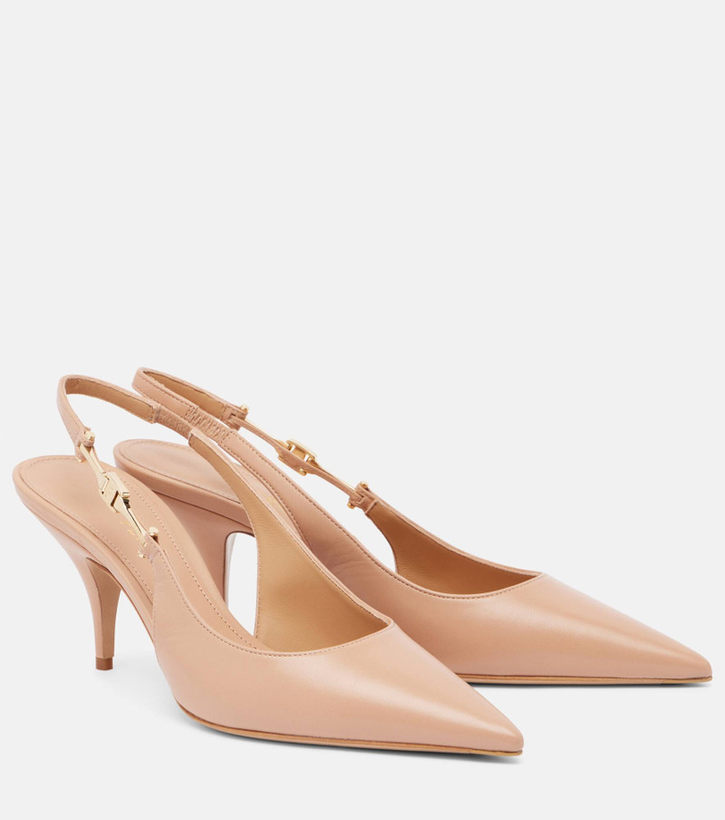 Tally 70 leather slingback pumps 1