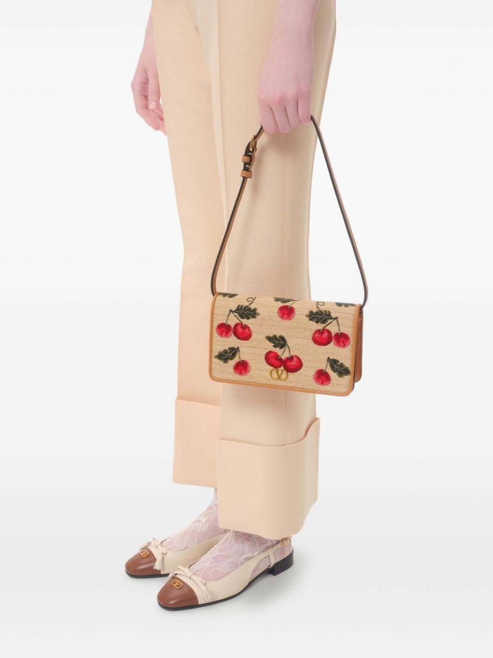 cherry-print shoulder bag - 3
