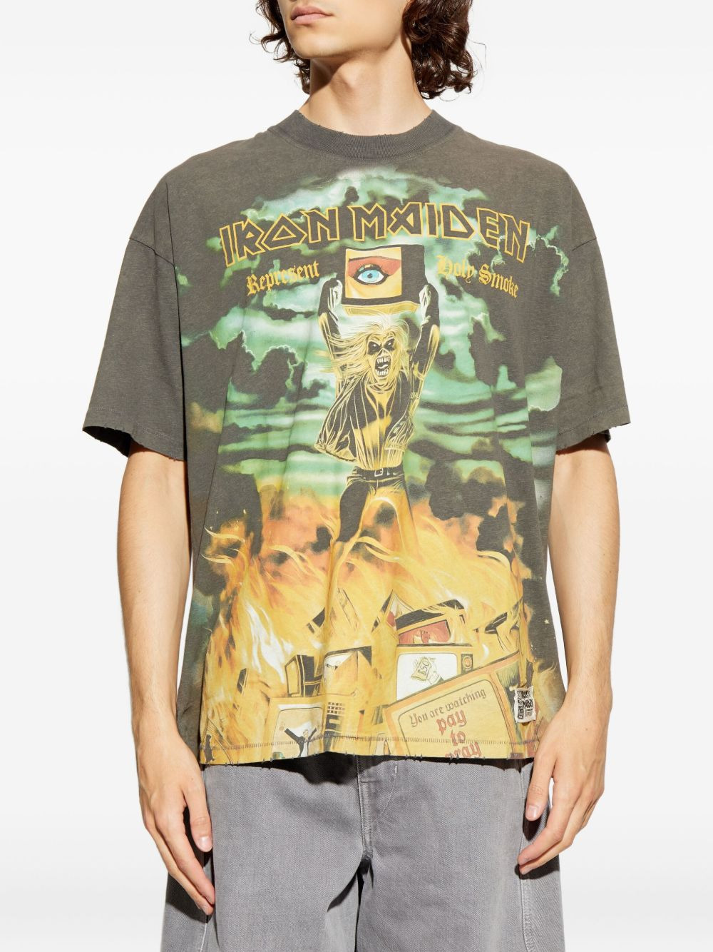 x Iron Maiden Steed graphic-print T-shirt - 3
