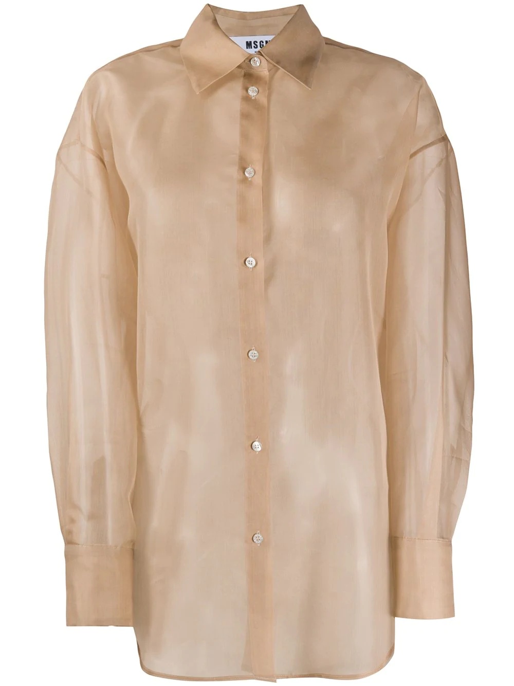 long-sleeved organza shirt - 1