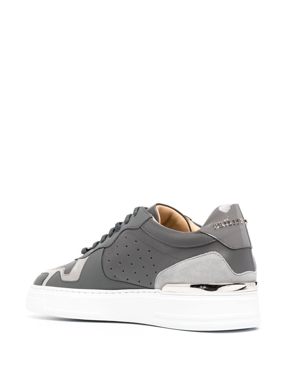 panelled low-top sneakers - 3