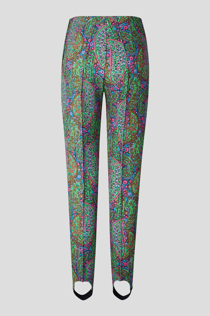 Elaini Stirrup pants in Green/Violet 6