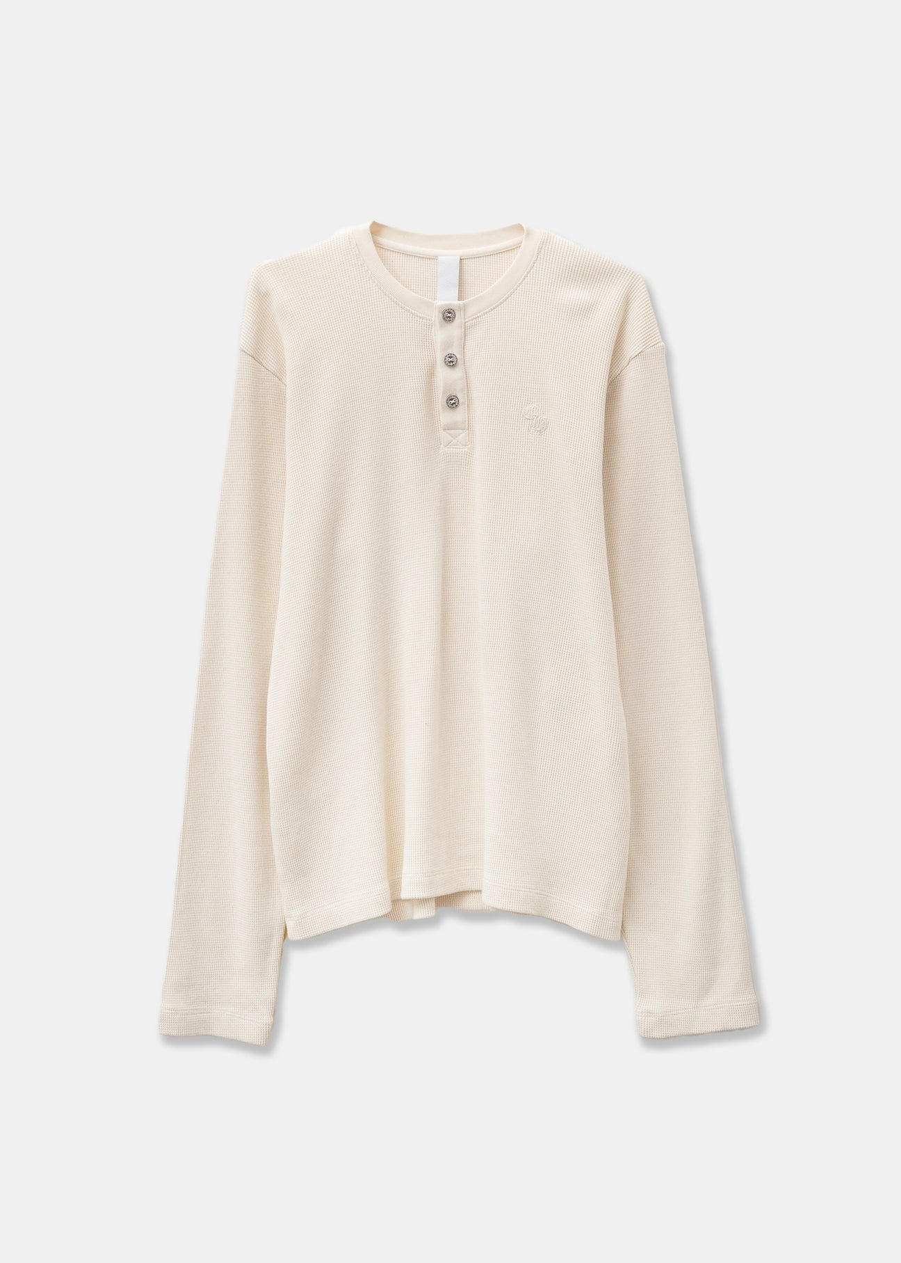 Chrome Hearts Cream Henley Pullover Long Sleeve - 1