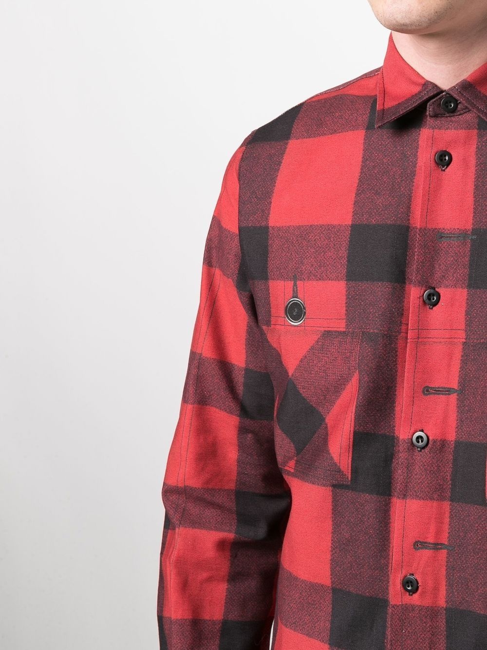 check-pattern shirt - 5