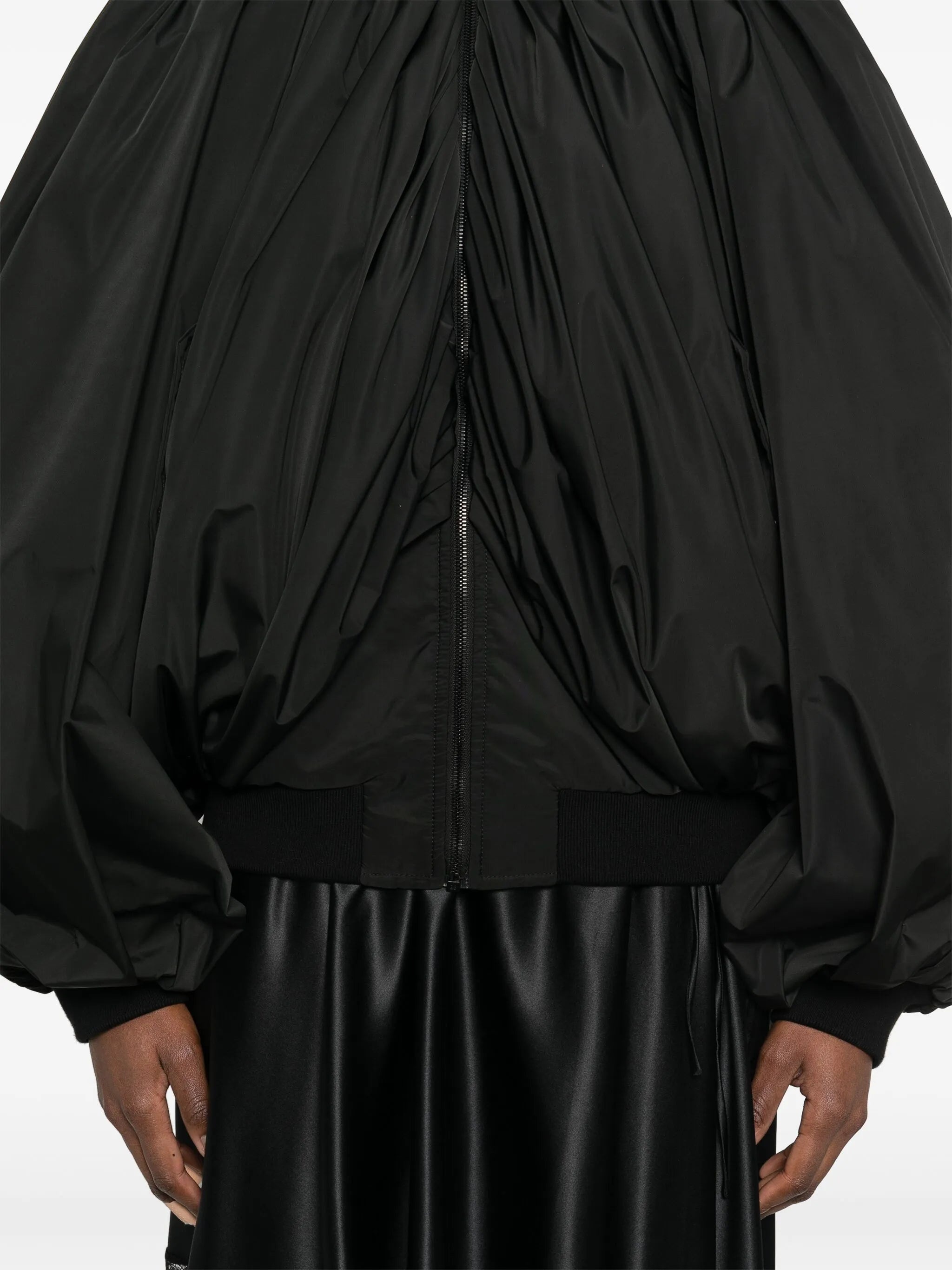Draped Bomber Jacket - 4