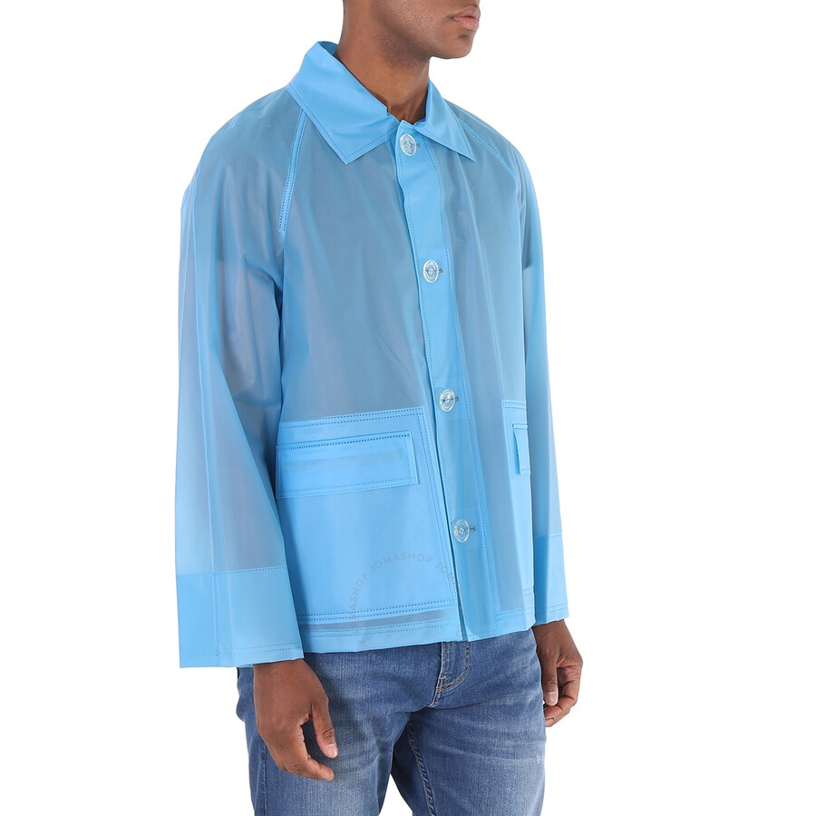 Burberry Sky Blue Soft-touch Plastic Jacket - 3