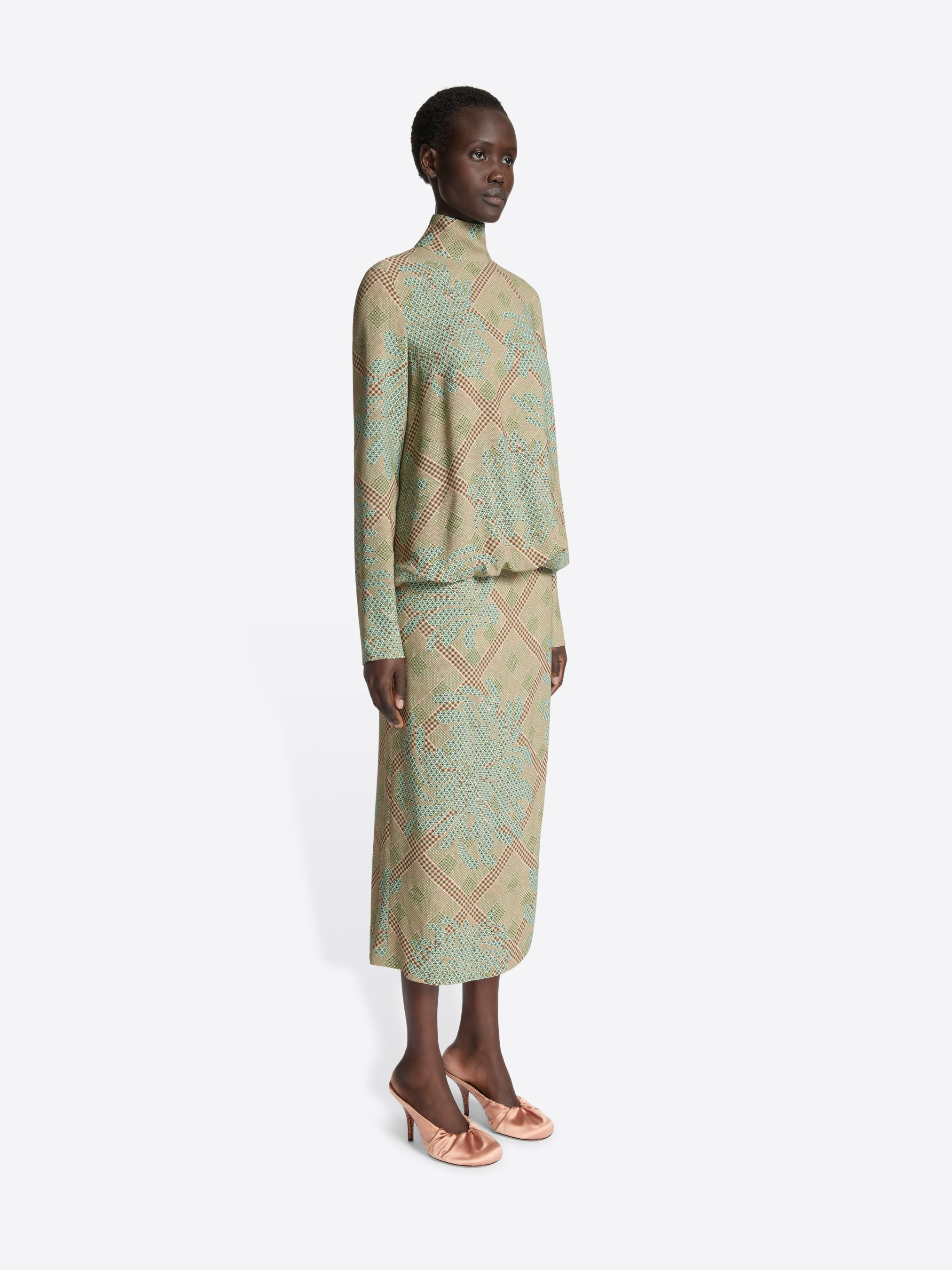 PRINTED VISCOSE DRESS - 3