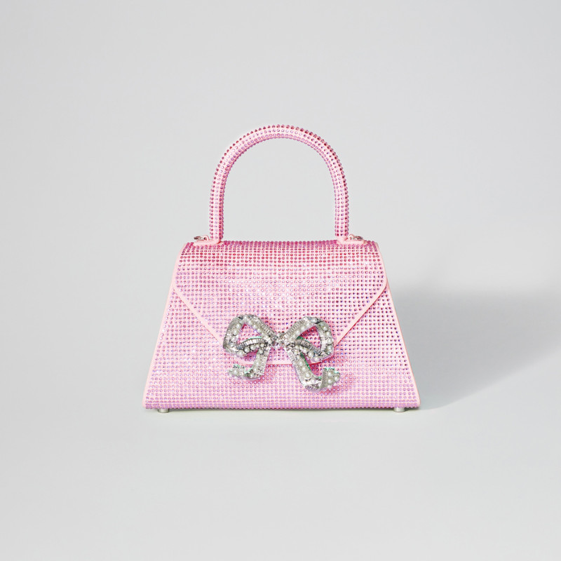 Pink Rhinestone Bow Envelope Mini Bag 1