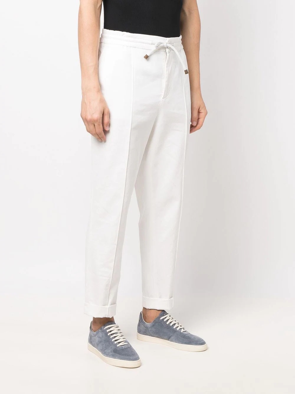 drawstring straight-leg trousers - 3