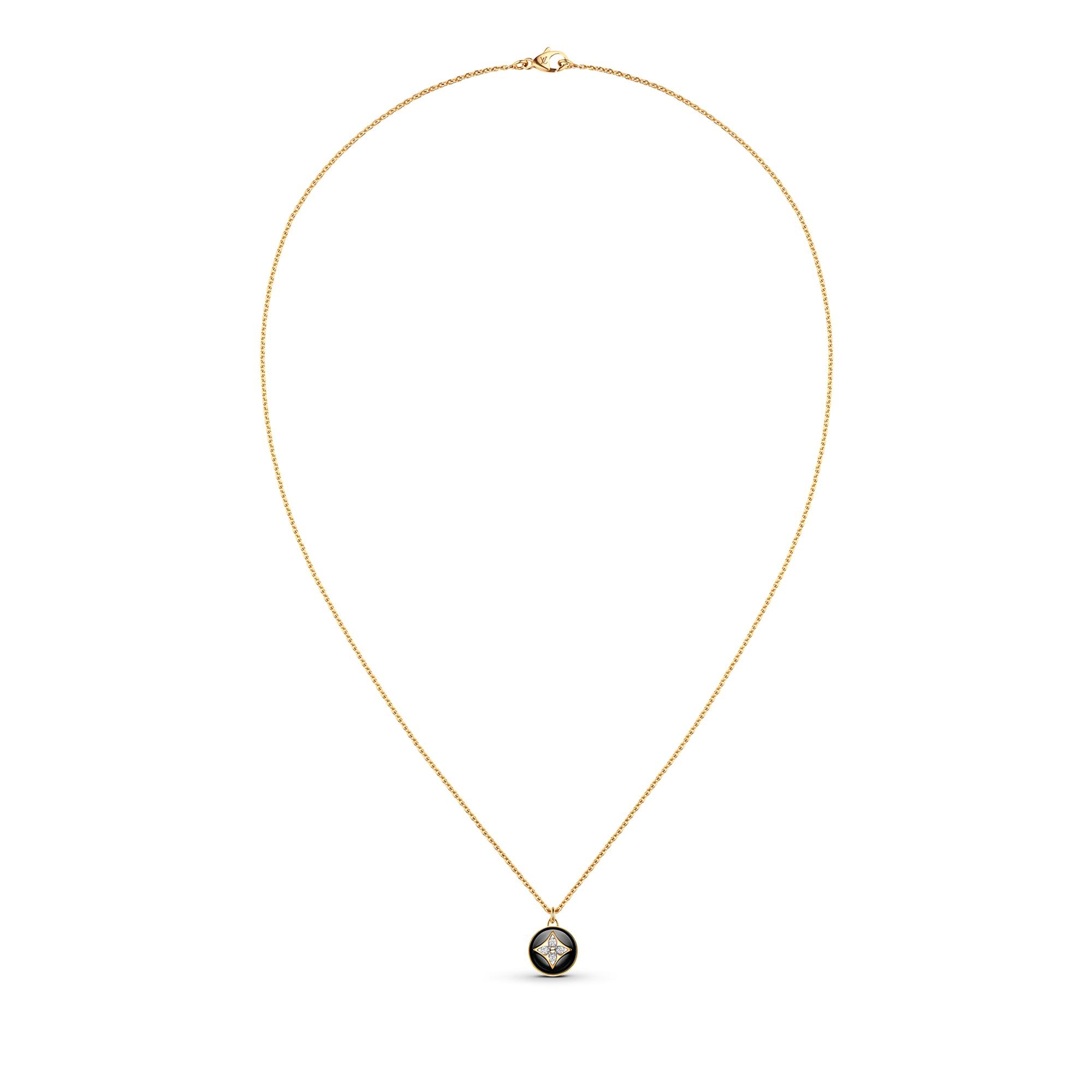 B Blossom Pendant, Yellow Gold, White Gold, Onyx And Diamonds - 4