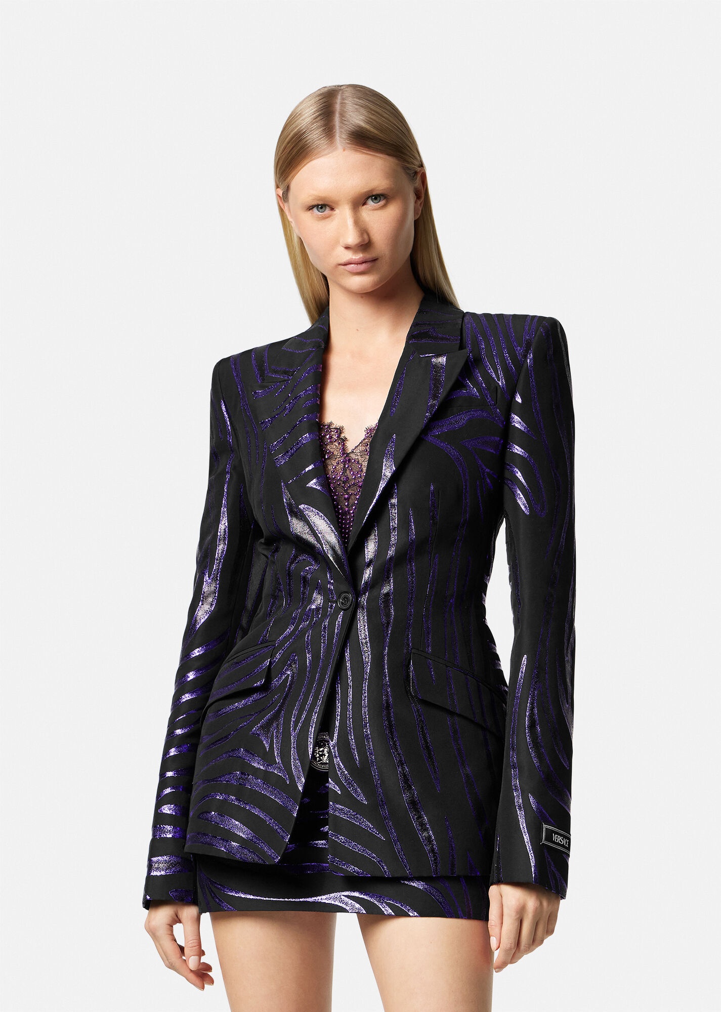 Zebra Single-Breasted Blazer - 3