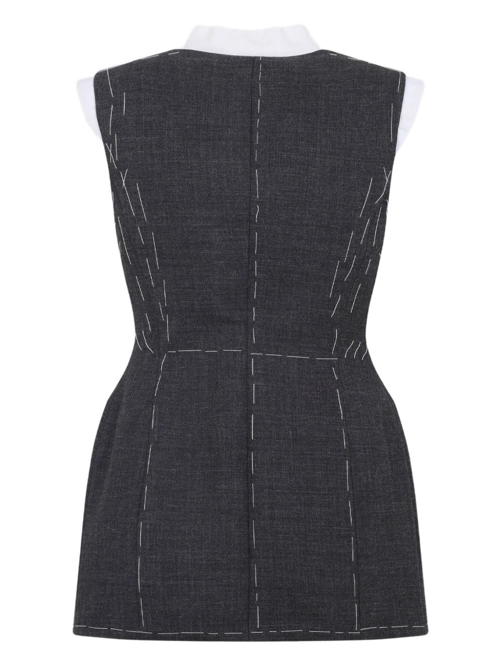 tailored stitching-detail gilet - 2