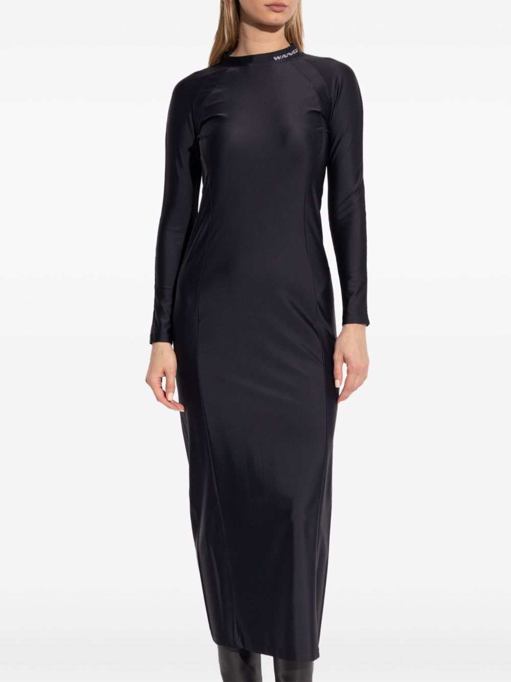 logo-print midi dress - 3
