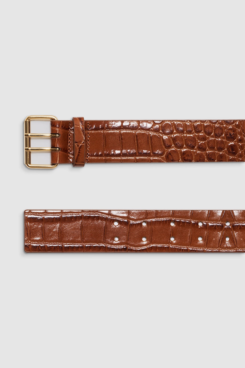Mila Belt - Embossed Brown - 4