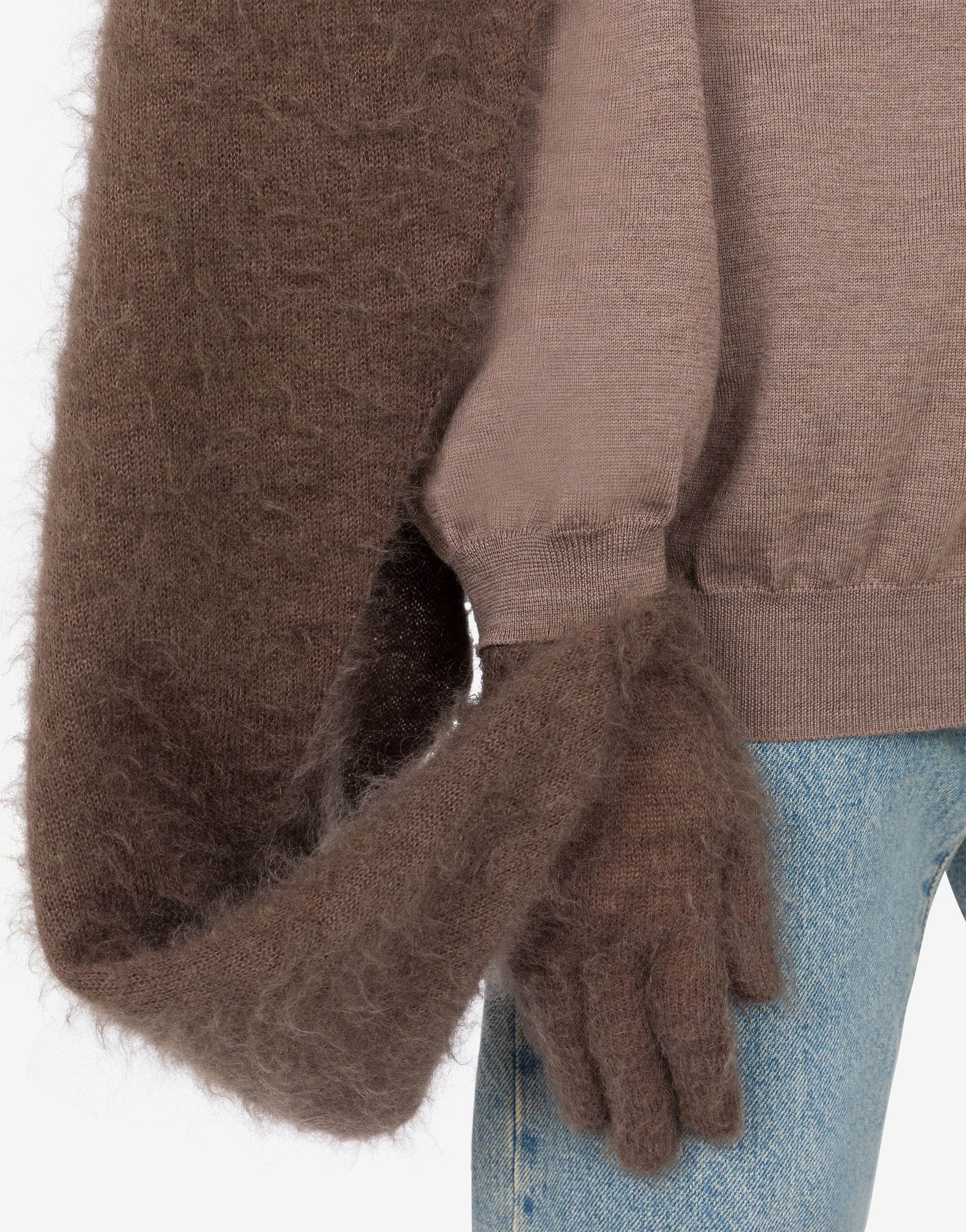 CLOAK IN BRUSHED MOHAIR - 4