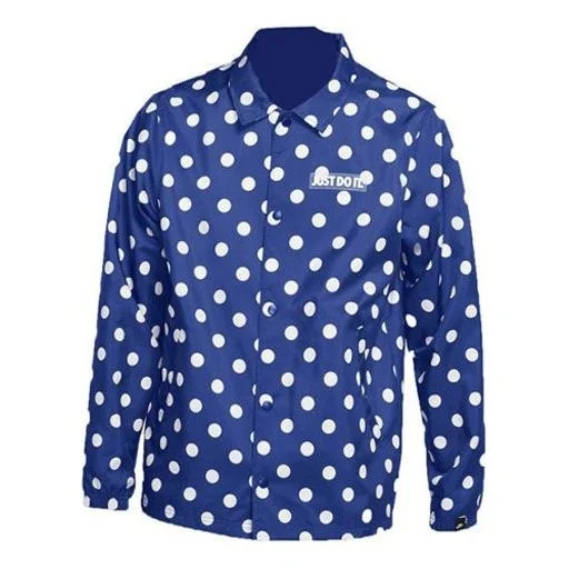 Nike Windproof Breathable polka dots Printing Long Sleeves Jacket Blue CQ8924-480 - 1
