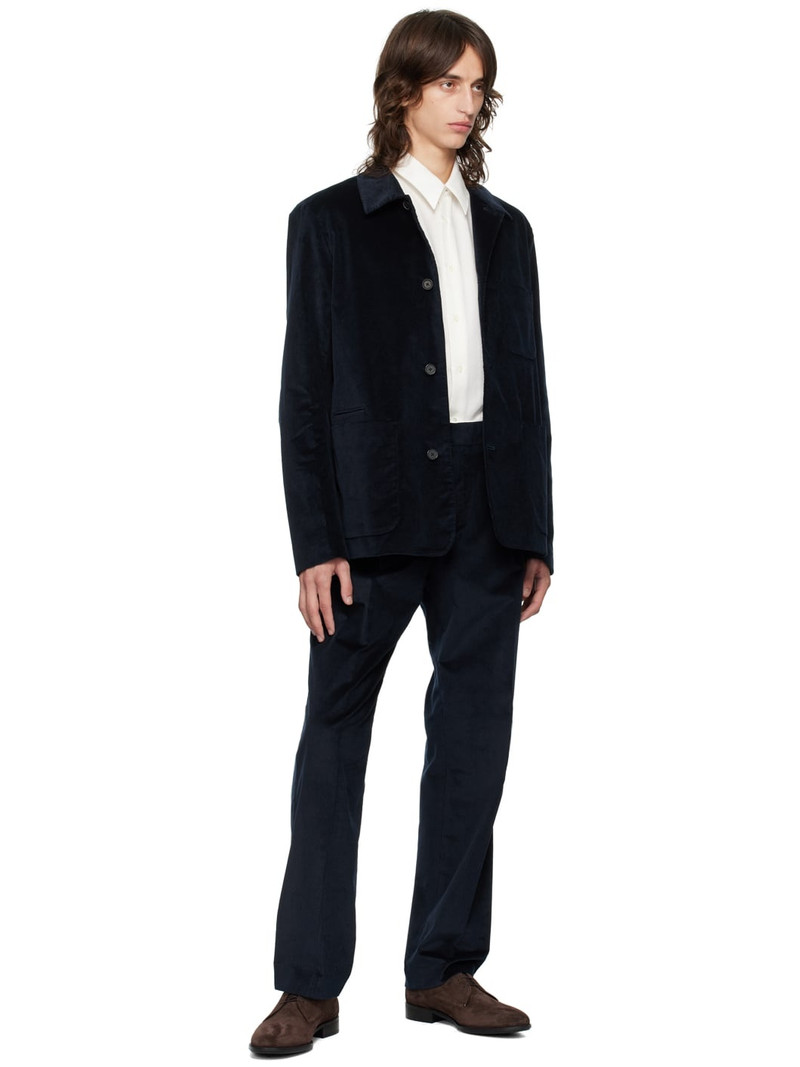 Paul Smith Navy Spread Collar Blazer outlook