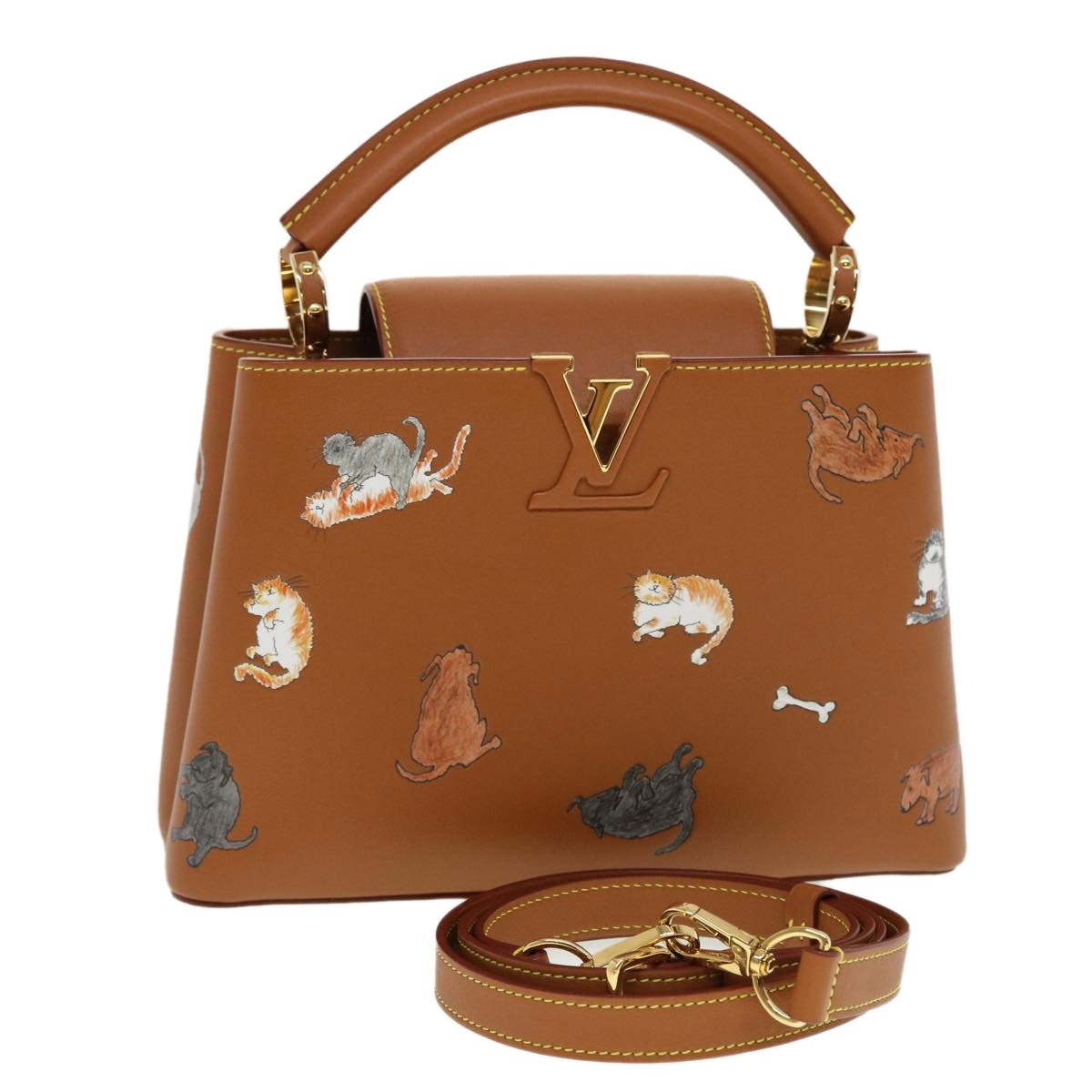 LOUIS VUITTON Catgram Capsine BB Hand Bag Brown M53185 - 1