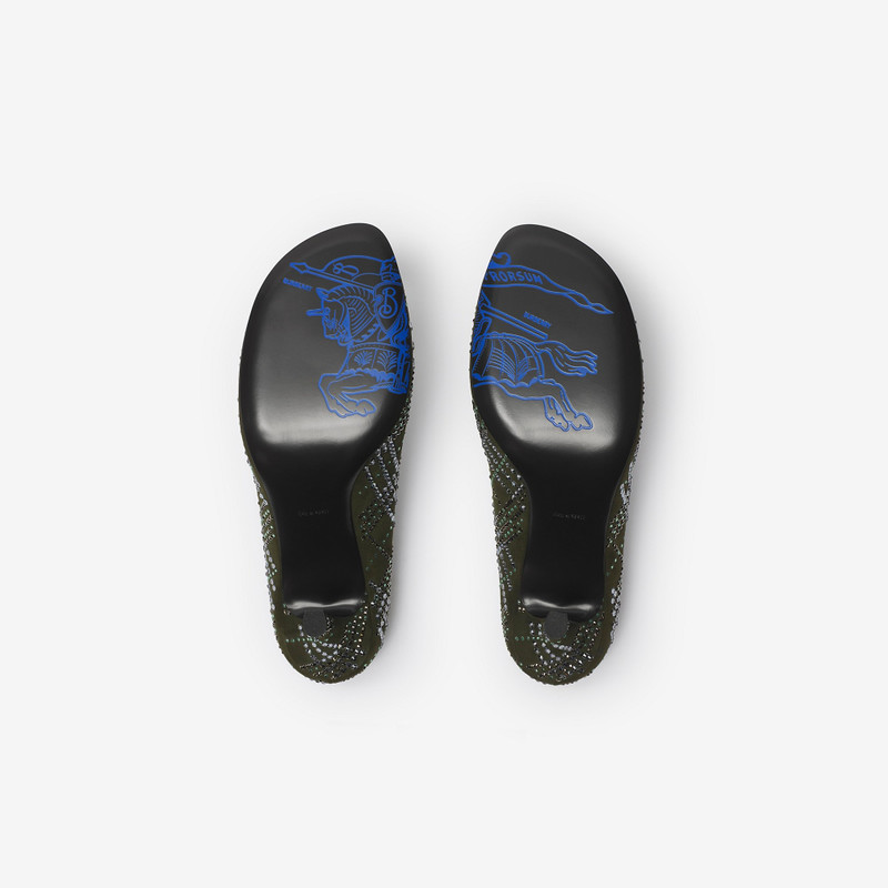 Crystal Check Suede Baby Pumps 6