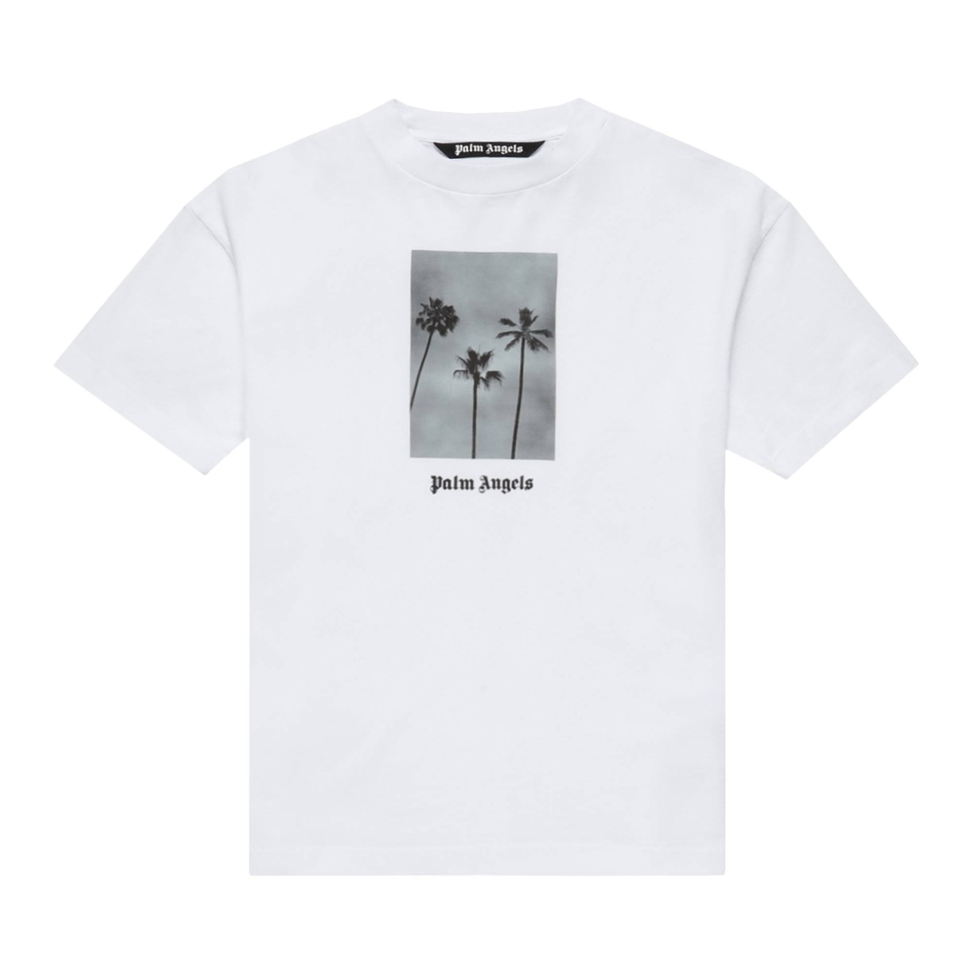 Palm Angels Boulevard Classic Tee 'White/Black' - 1