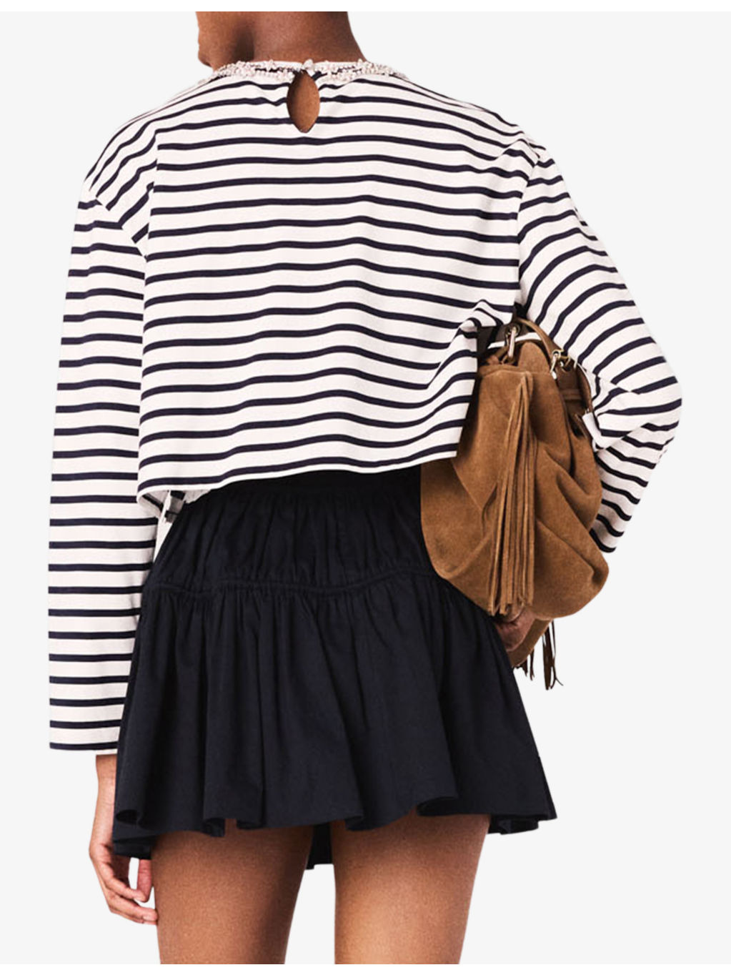 Crystal-Embellished Striped Cotton-Jersey T-Shirt - 4