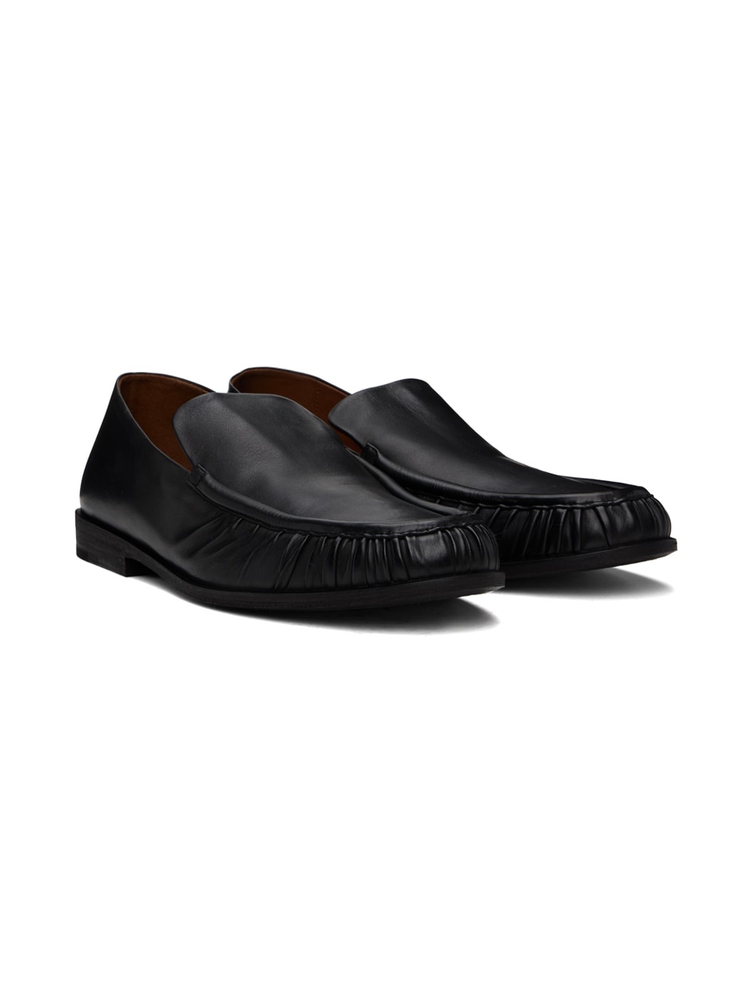 Marsèll Black Gathered Loafers | REVERSIBLE 