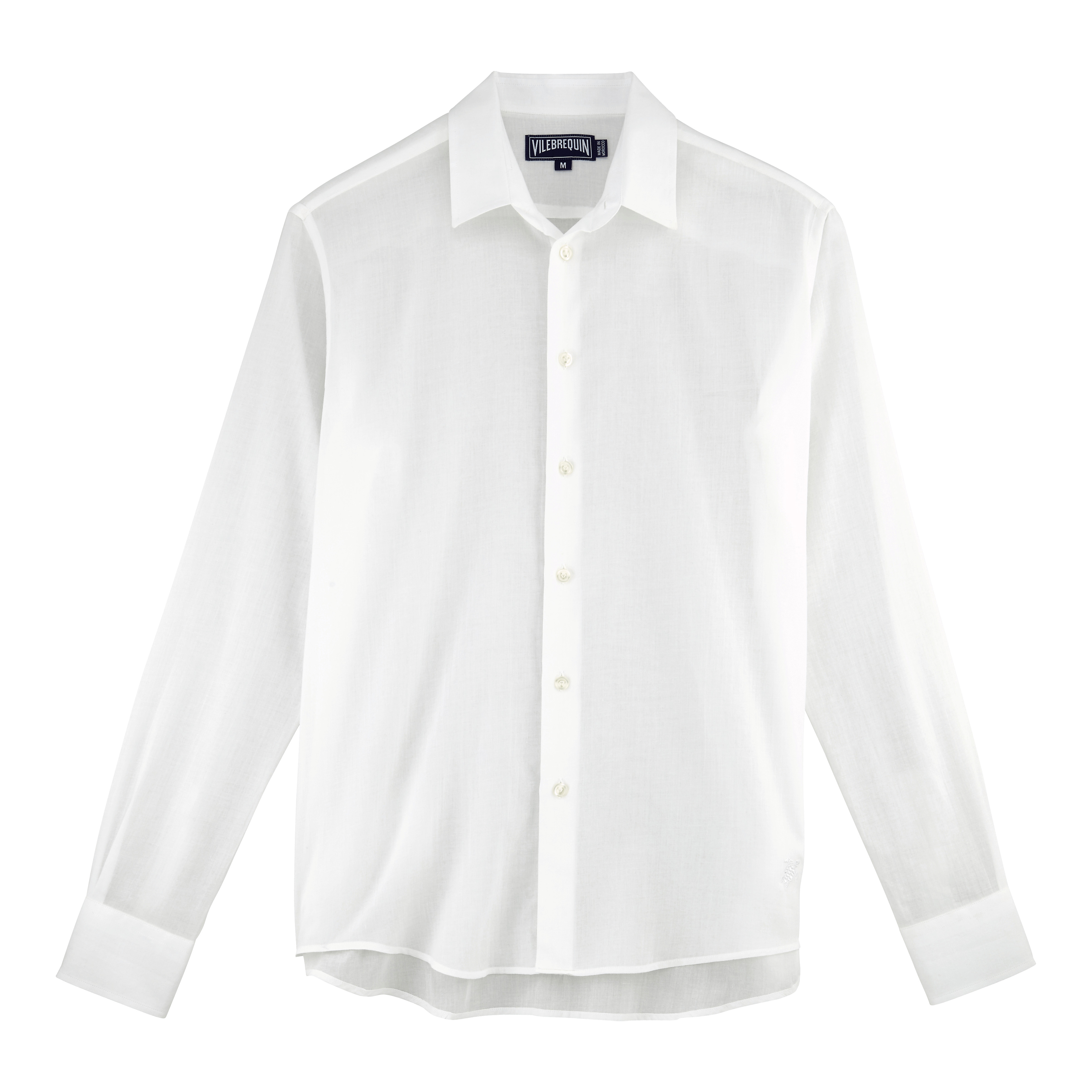 Unisex Cotton Voile Lightweight Shirt Solid - 1