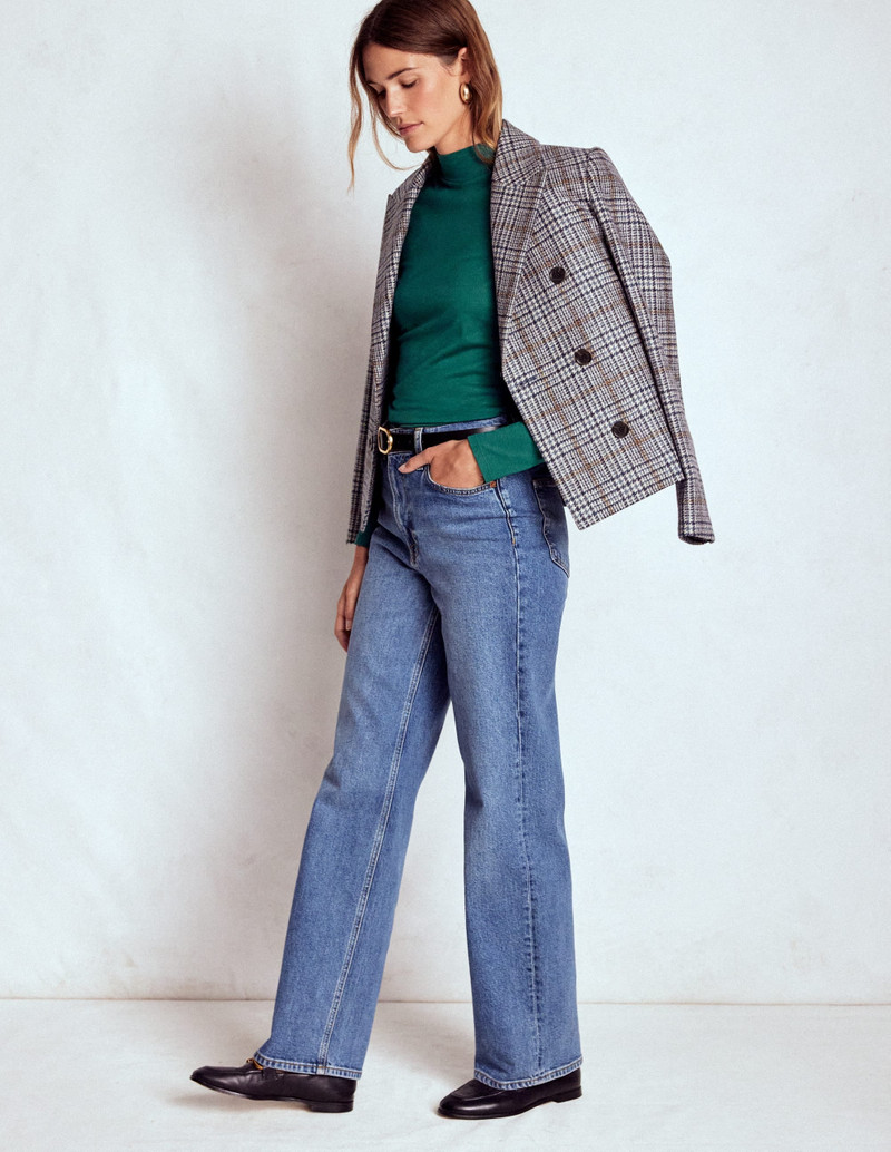 Puff Shoulder Jersey Top-Emerald Night 6
