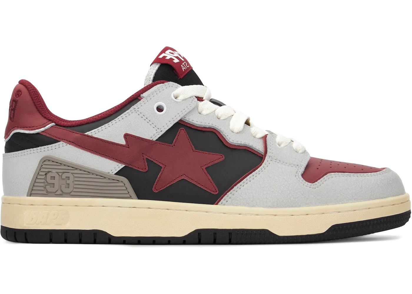 A Bathing Ape Bape SK8 Sta Vintage White Red - 1