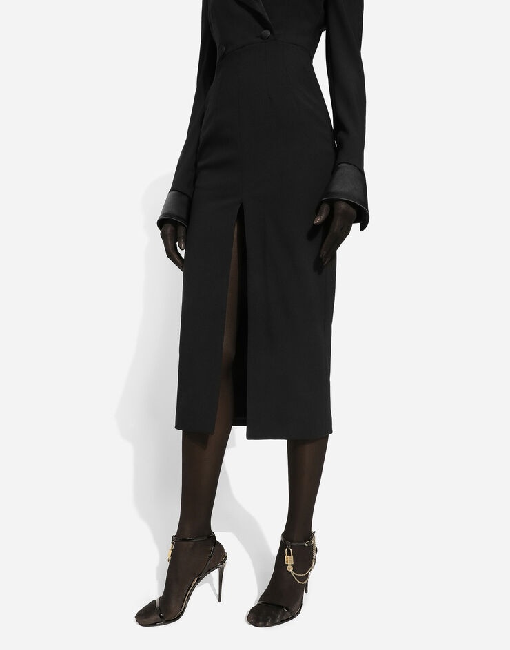 Woolen calf-length coat dress - 7