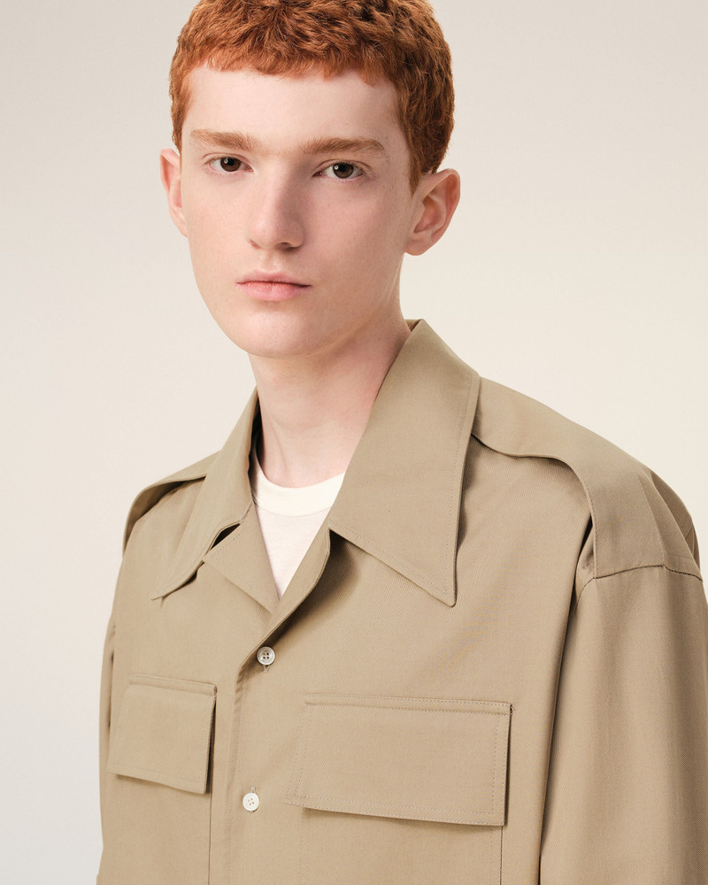 BEIGE COTTON SAHARIENNE SHIRT 4
