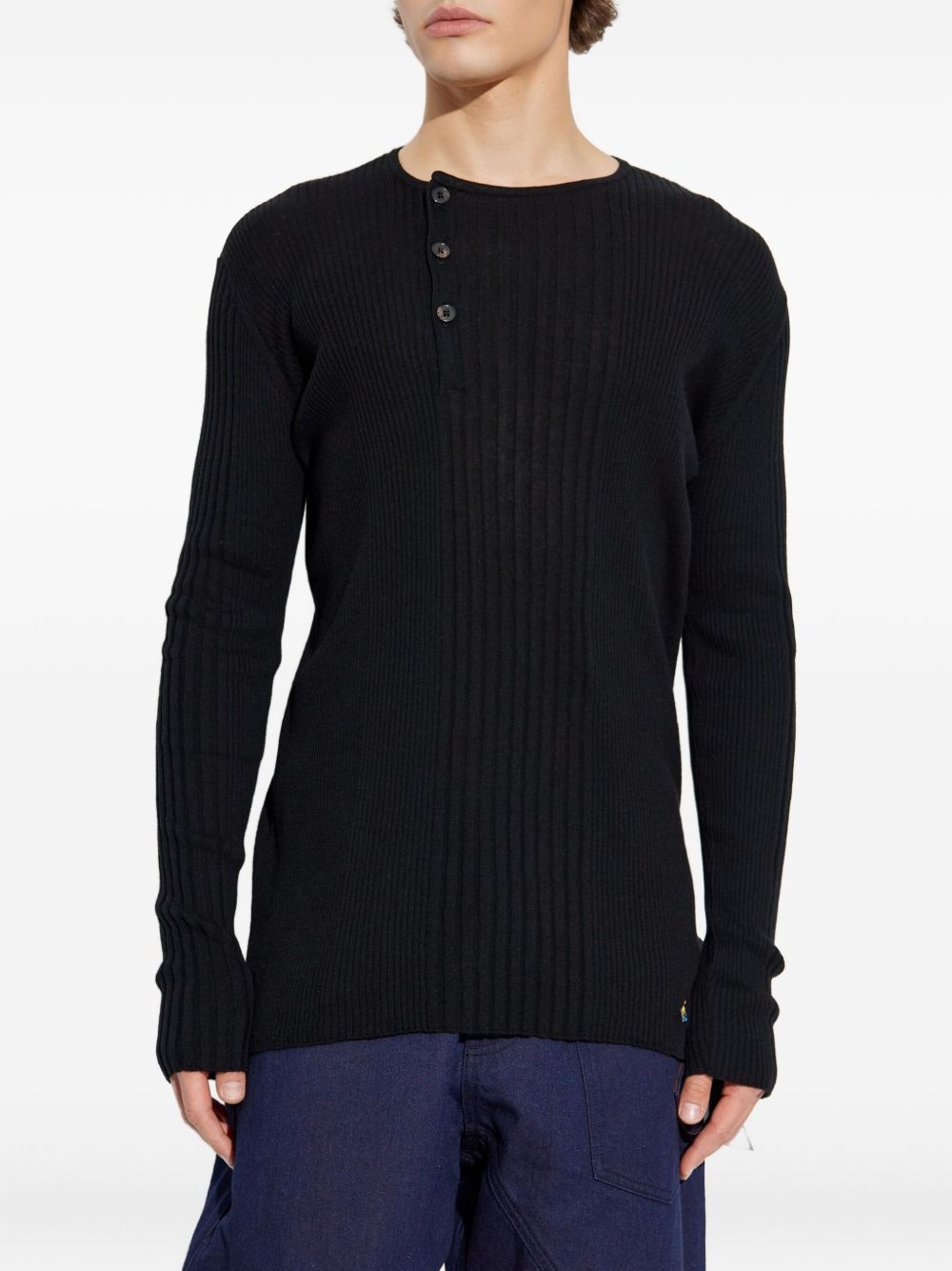 ribbed-knit jumper - 3
