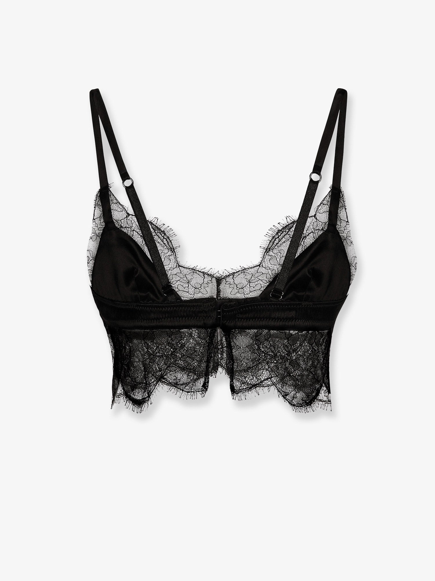 Silk Bra With Lace Inserts - 2