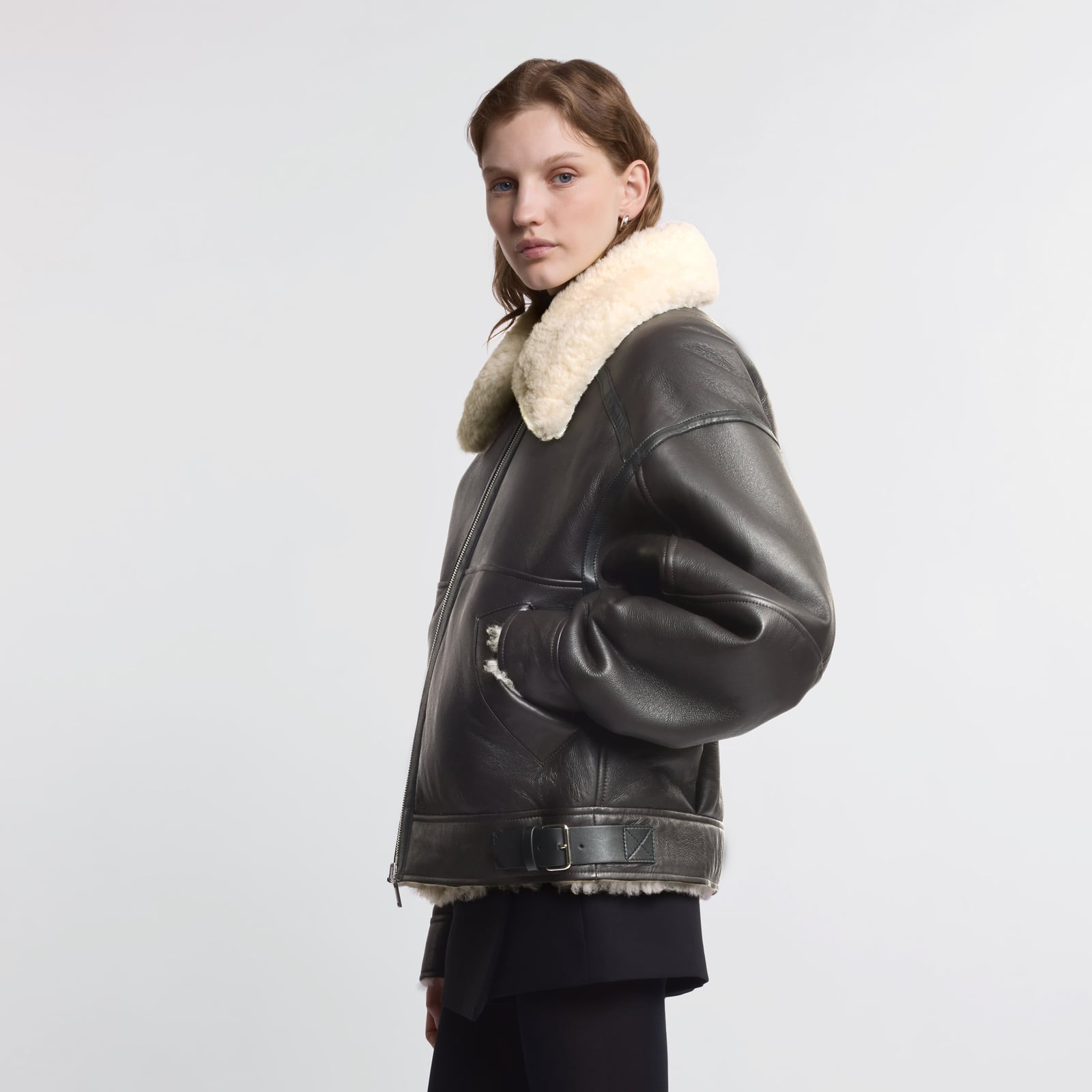 Jacket in reversible shearling - 7