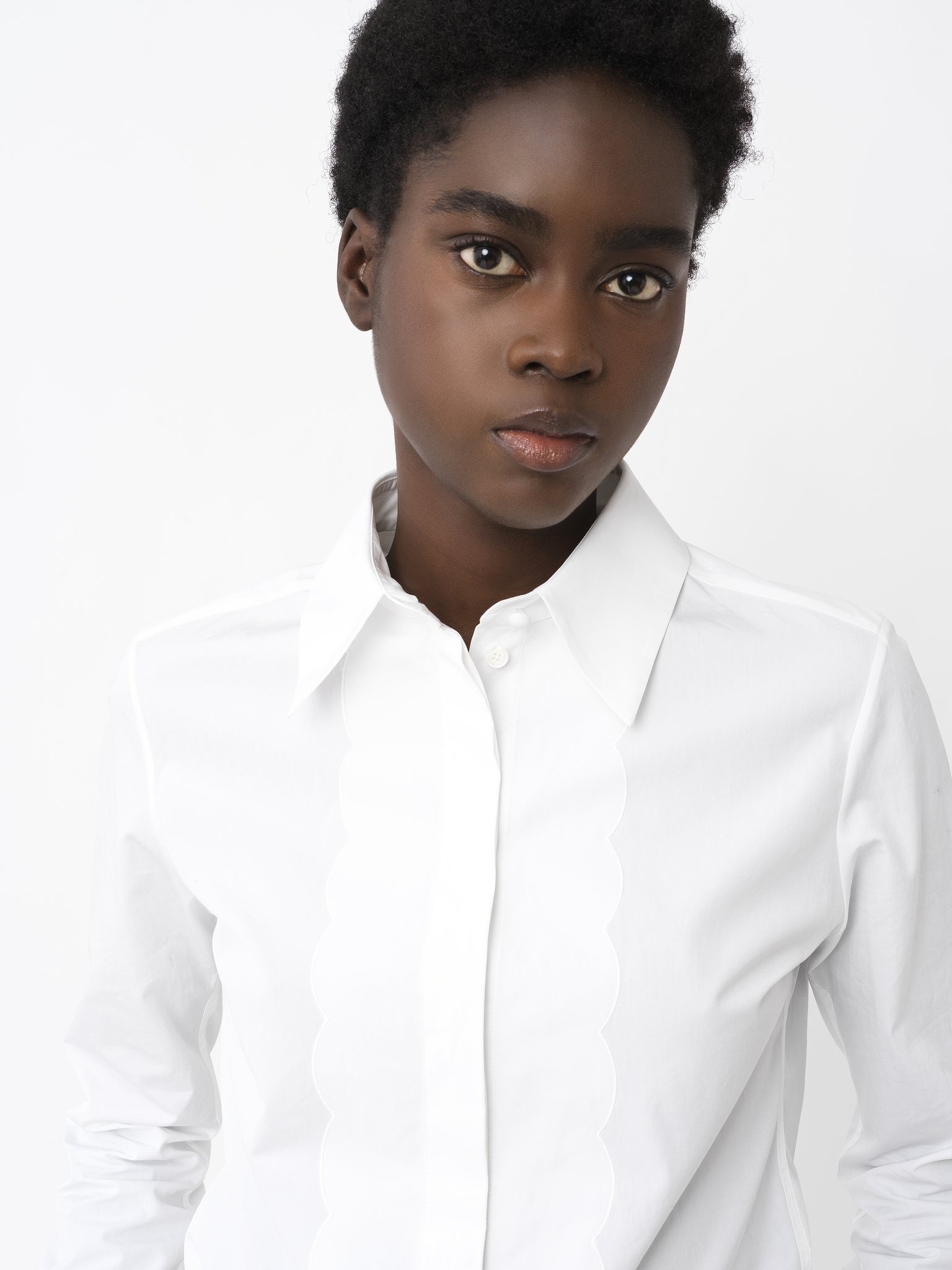 SCALLOP-EMBROIDERED SHIRT - 2